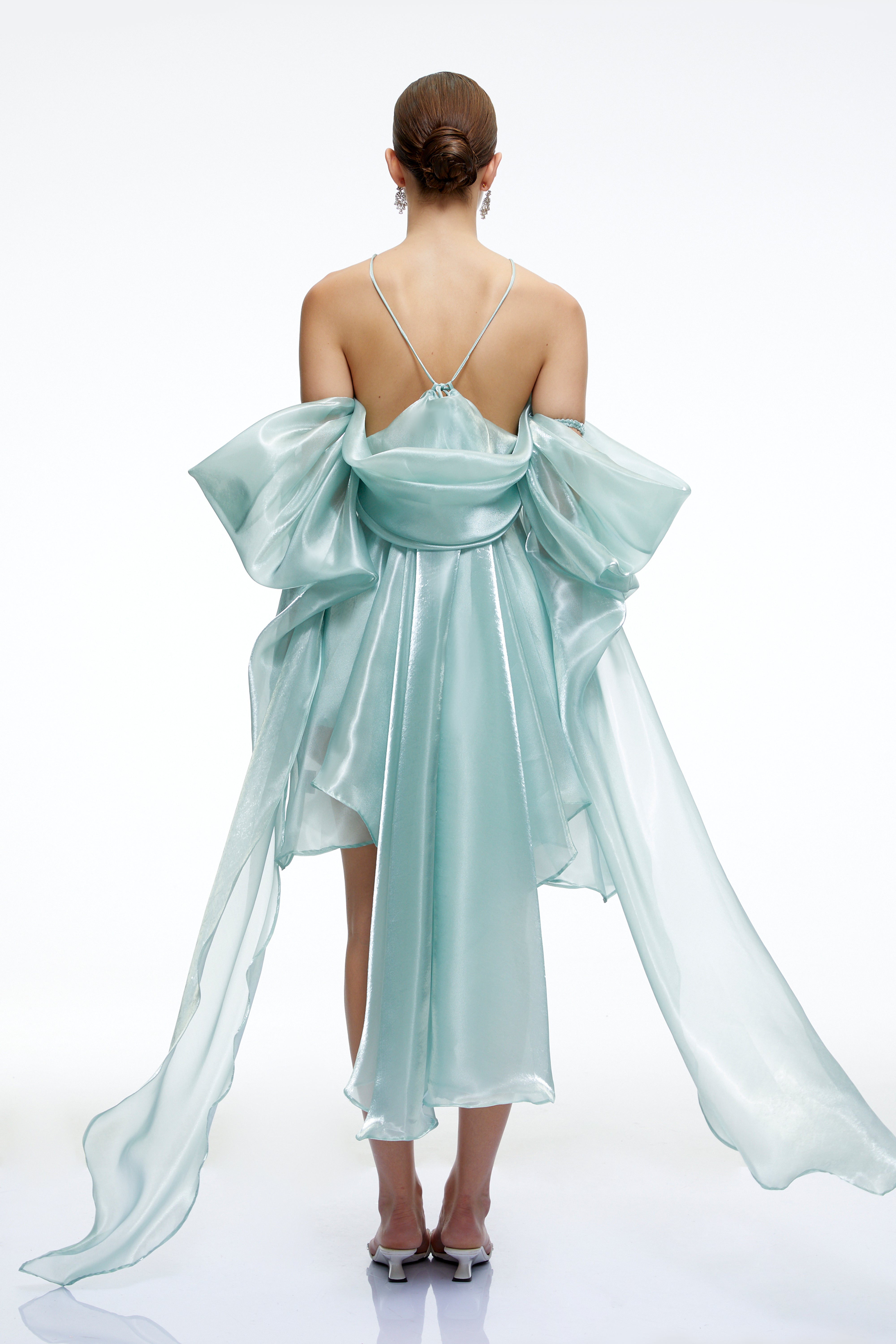 Ayla Mint Green Asymmetrical Mini Dress