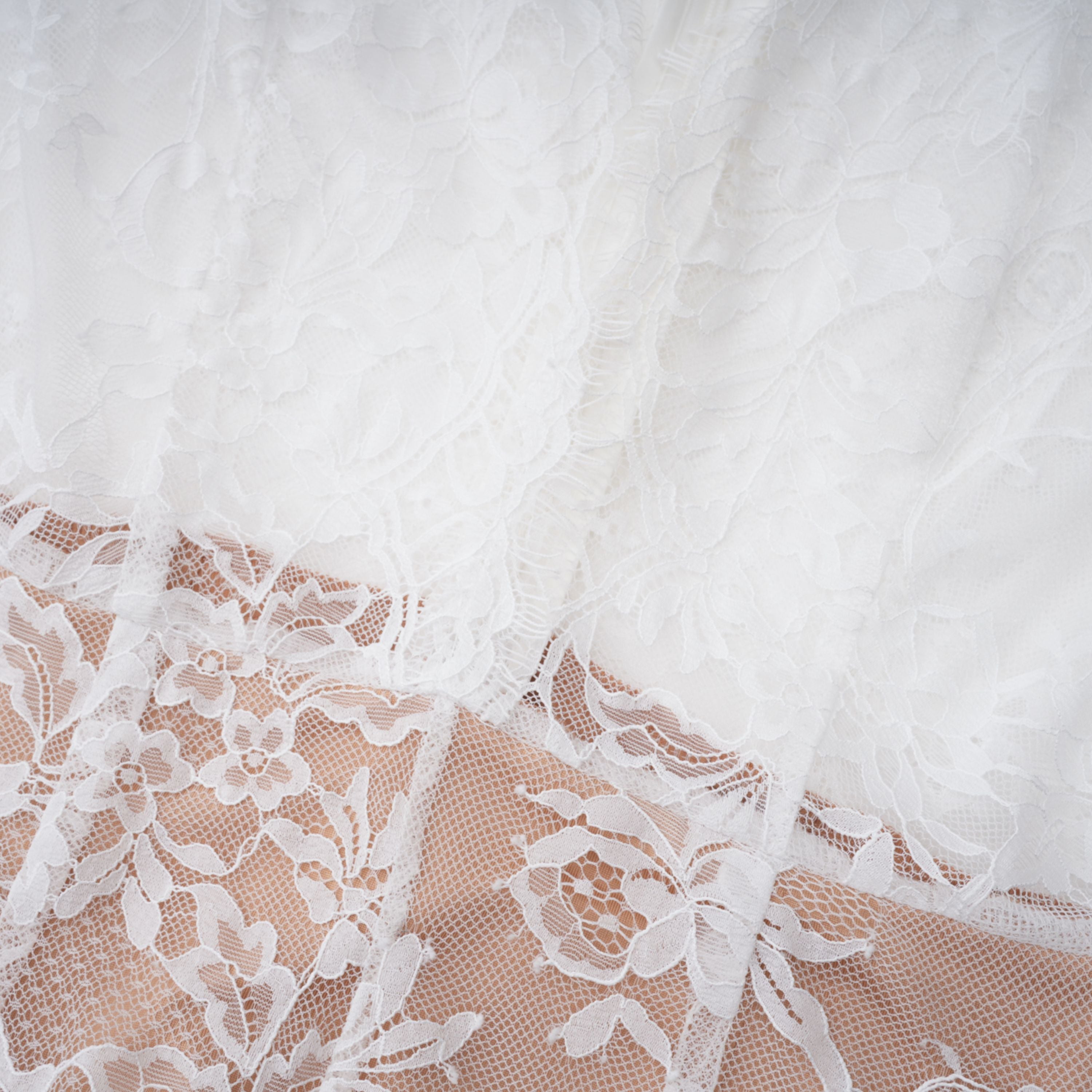 Bethany White Asymmetrical Lace Maxi Dress (Final Sale-US Only)