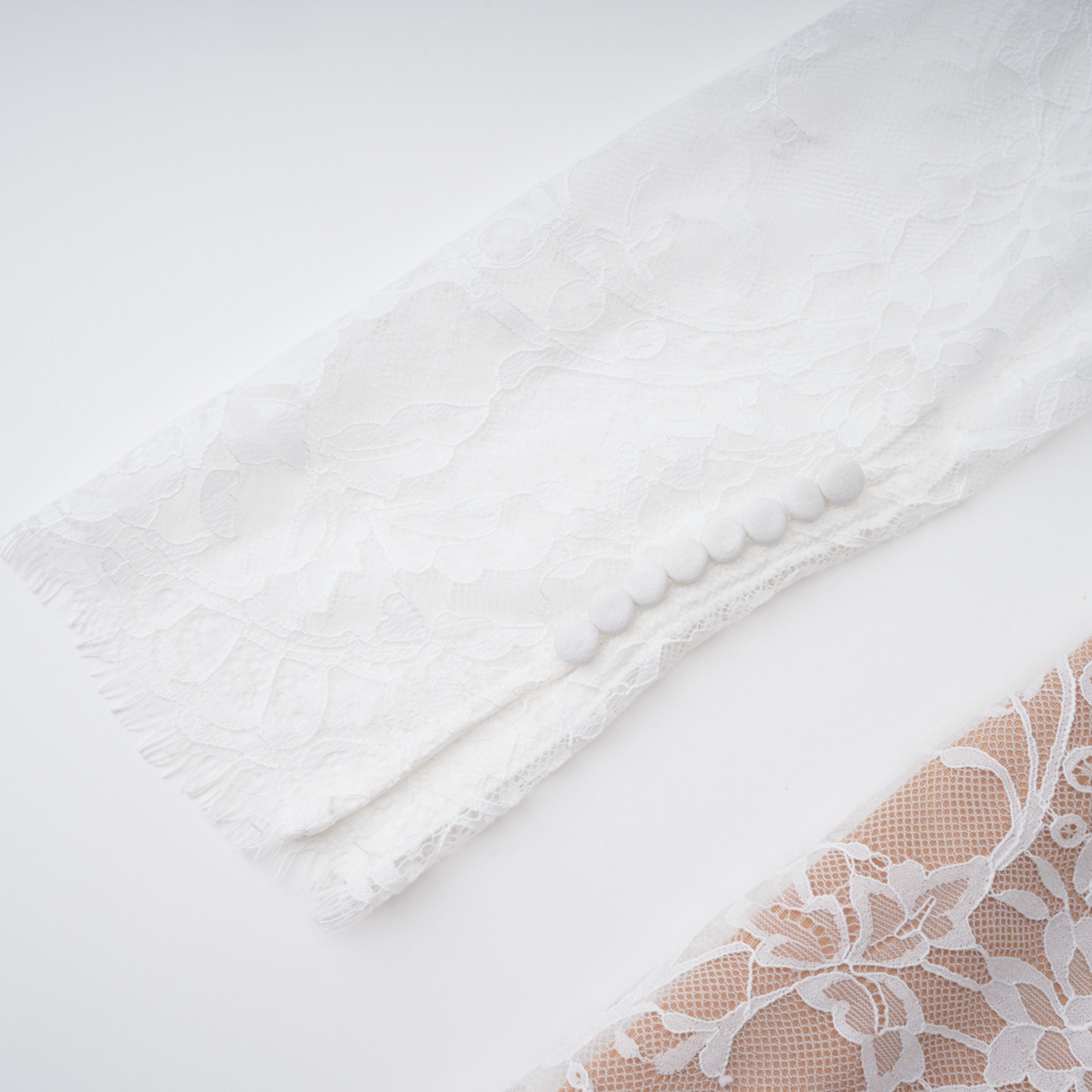 Bethany White Asymmetrical Lace Maxi Dress (Final Sale-US Only)