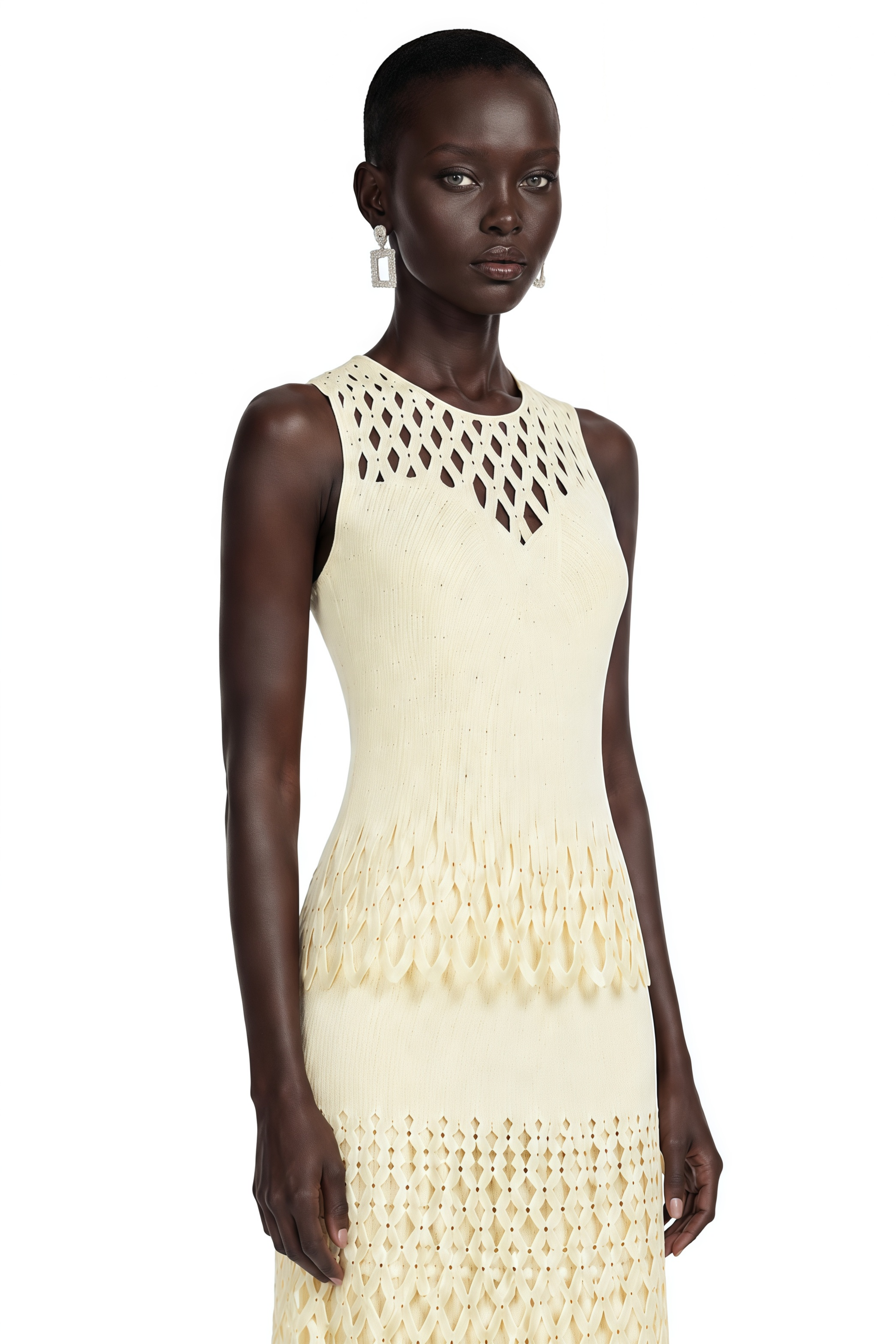 Beverly Yellow Cut-Out Rhinestone Top & Skirt Set