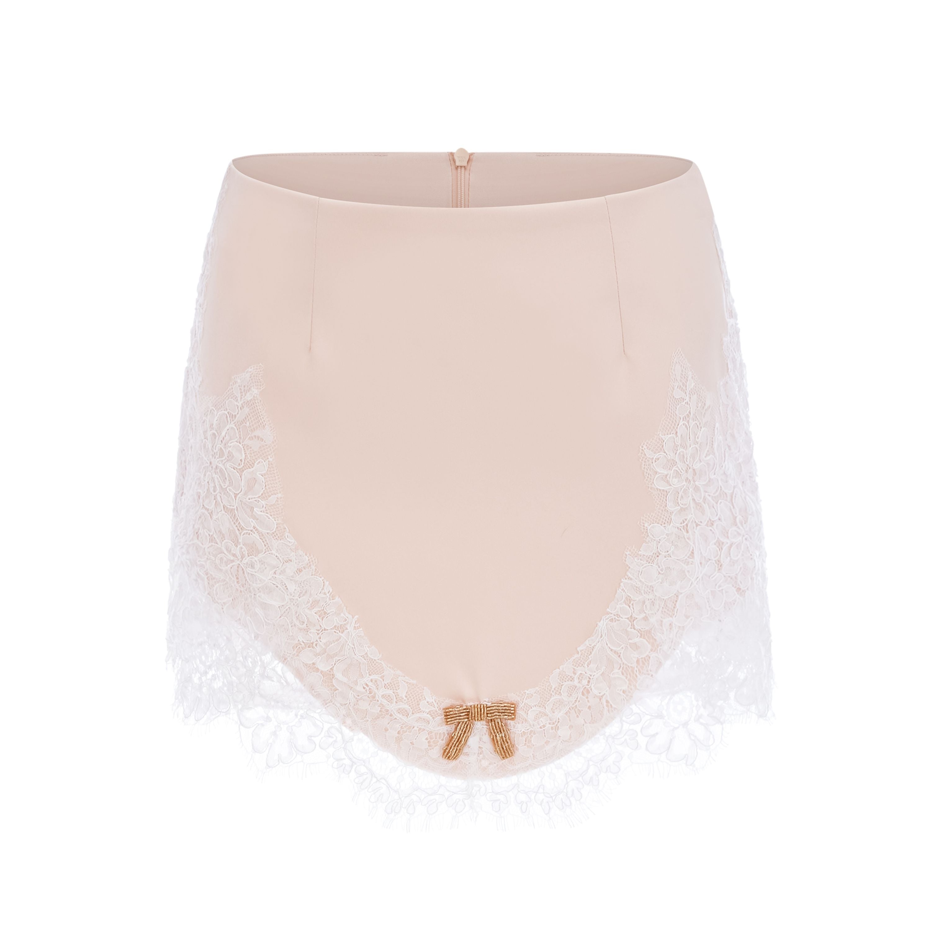 Blanca Champagne Lace Panel Top & Skirt Set (Final Sale)