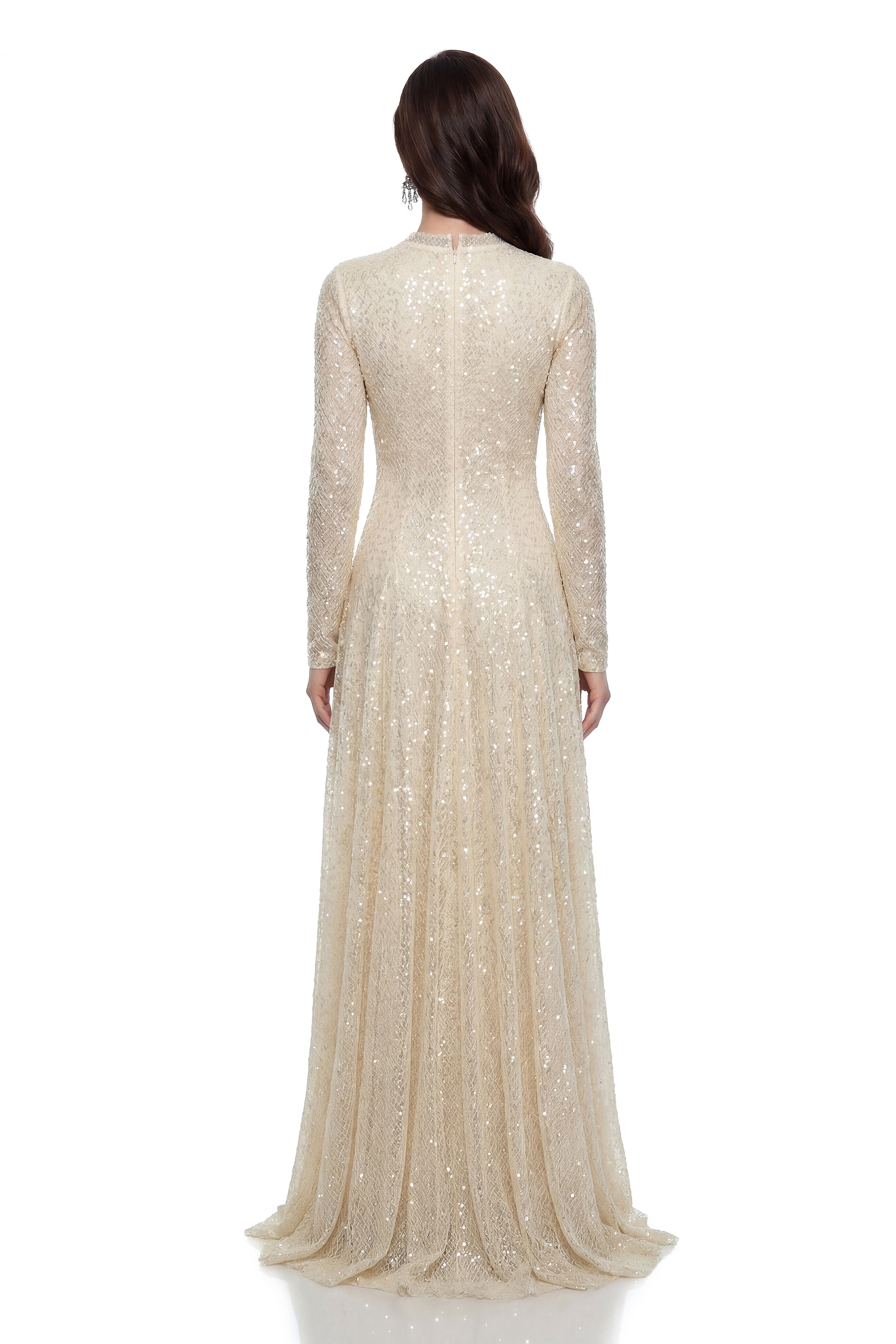 Brynhildr White Embellished Tulle Maxi Dress