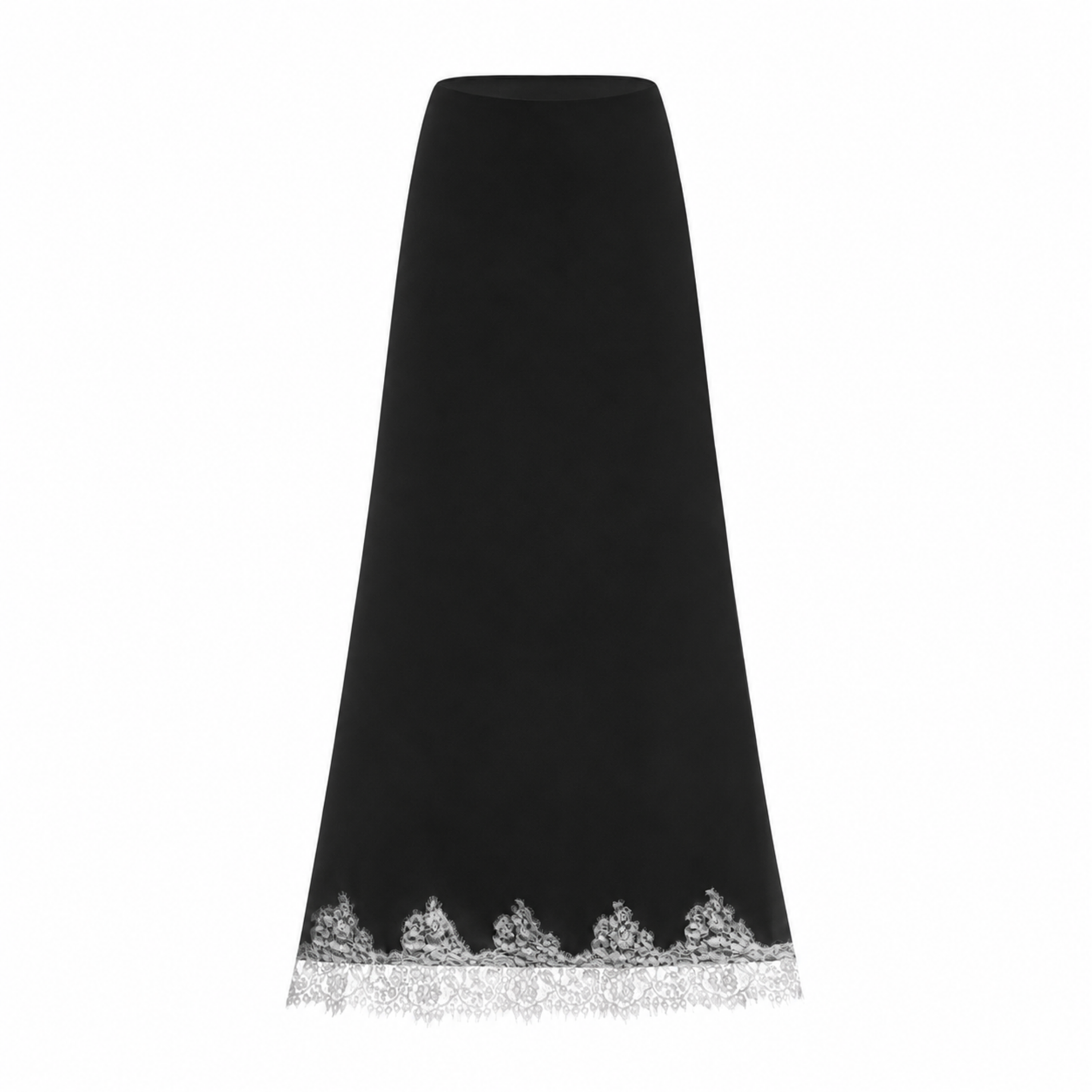 Carlota Black Cape & Skirt Set with Lace Trim