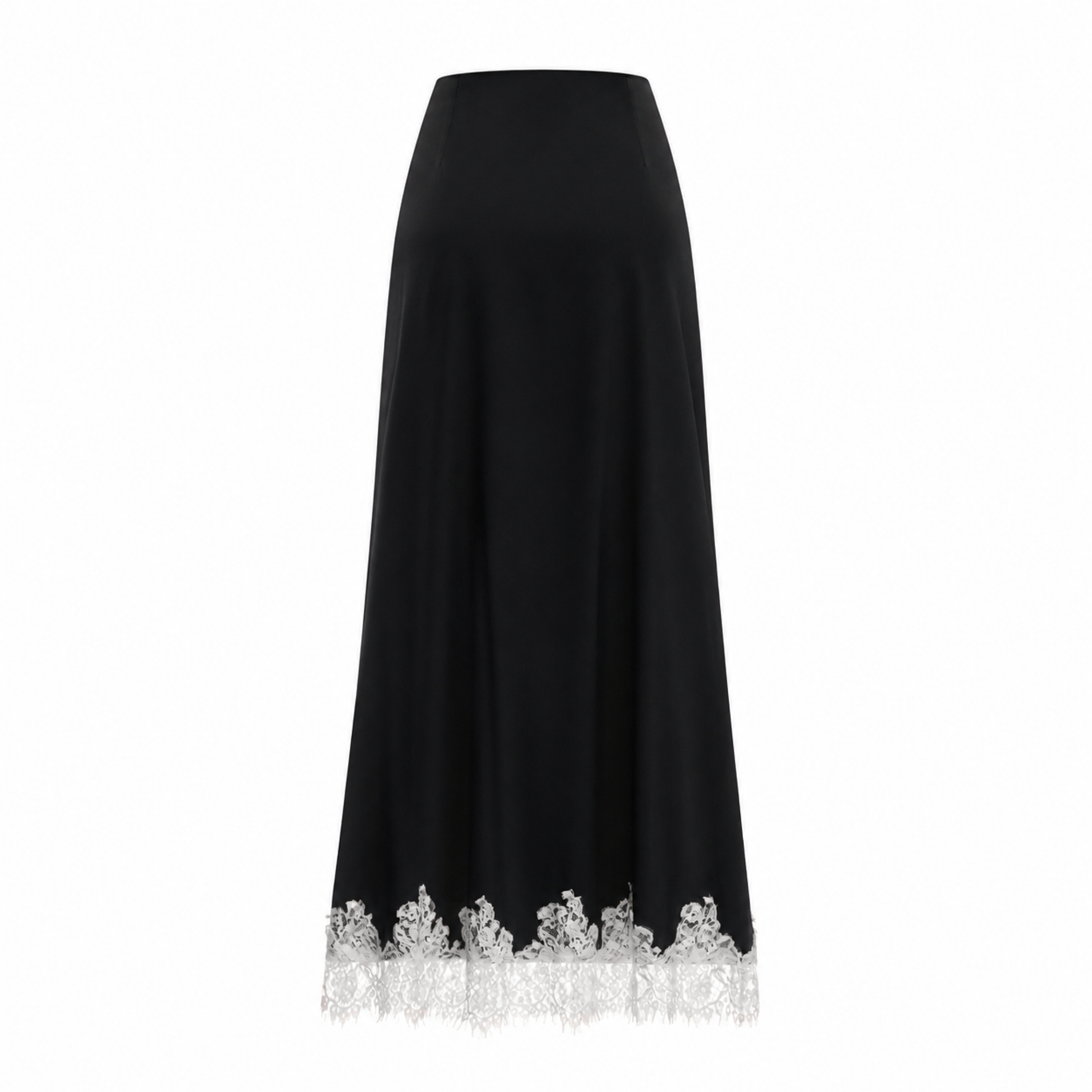 Carlota Black Cape & Skirt Set with Lace Trim