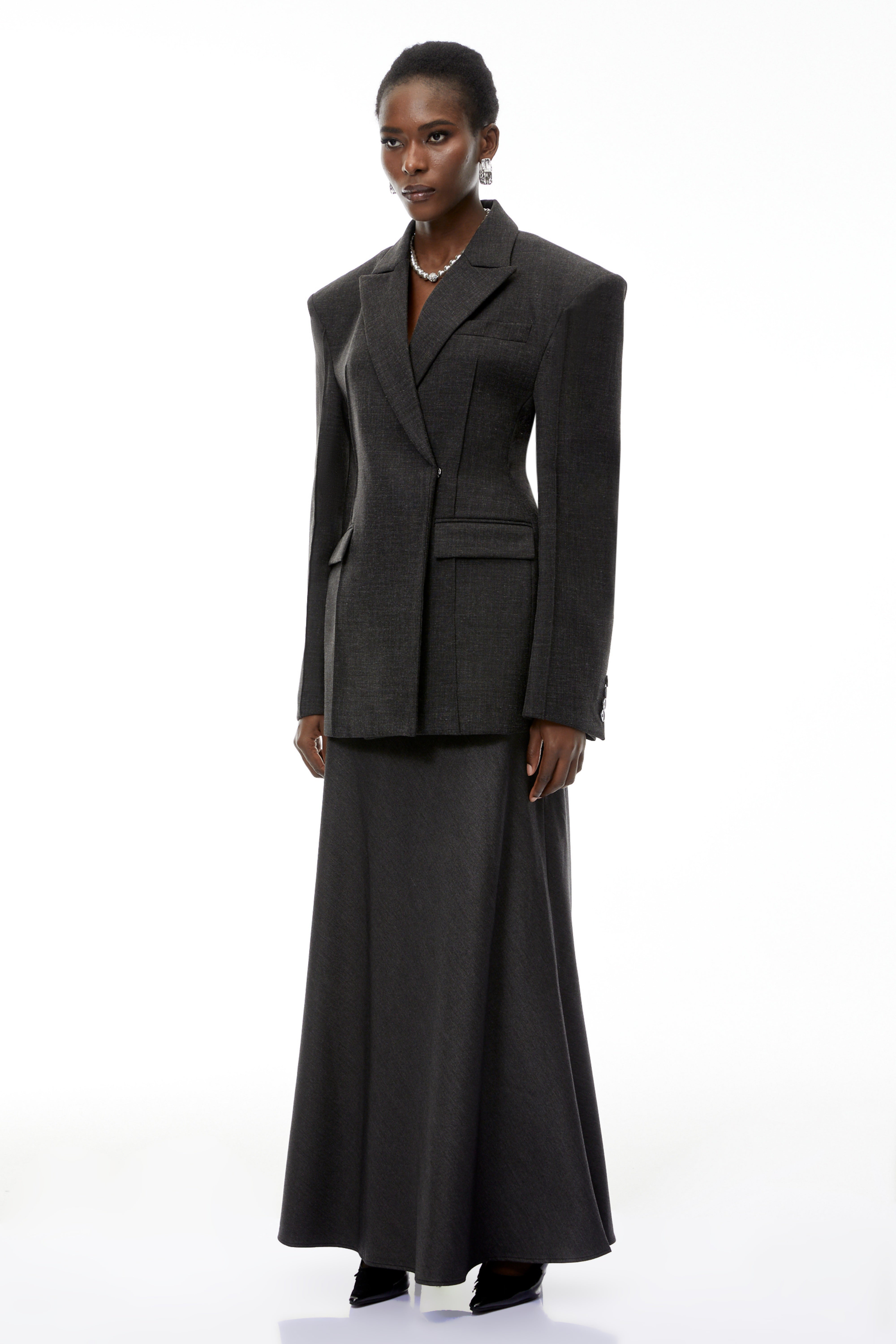 Blazer oversize asymétrique Caspian Grey (Vente définitive)