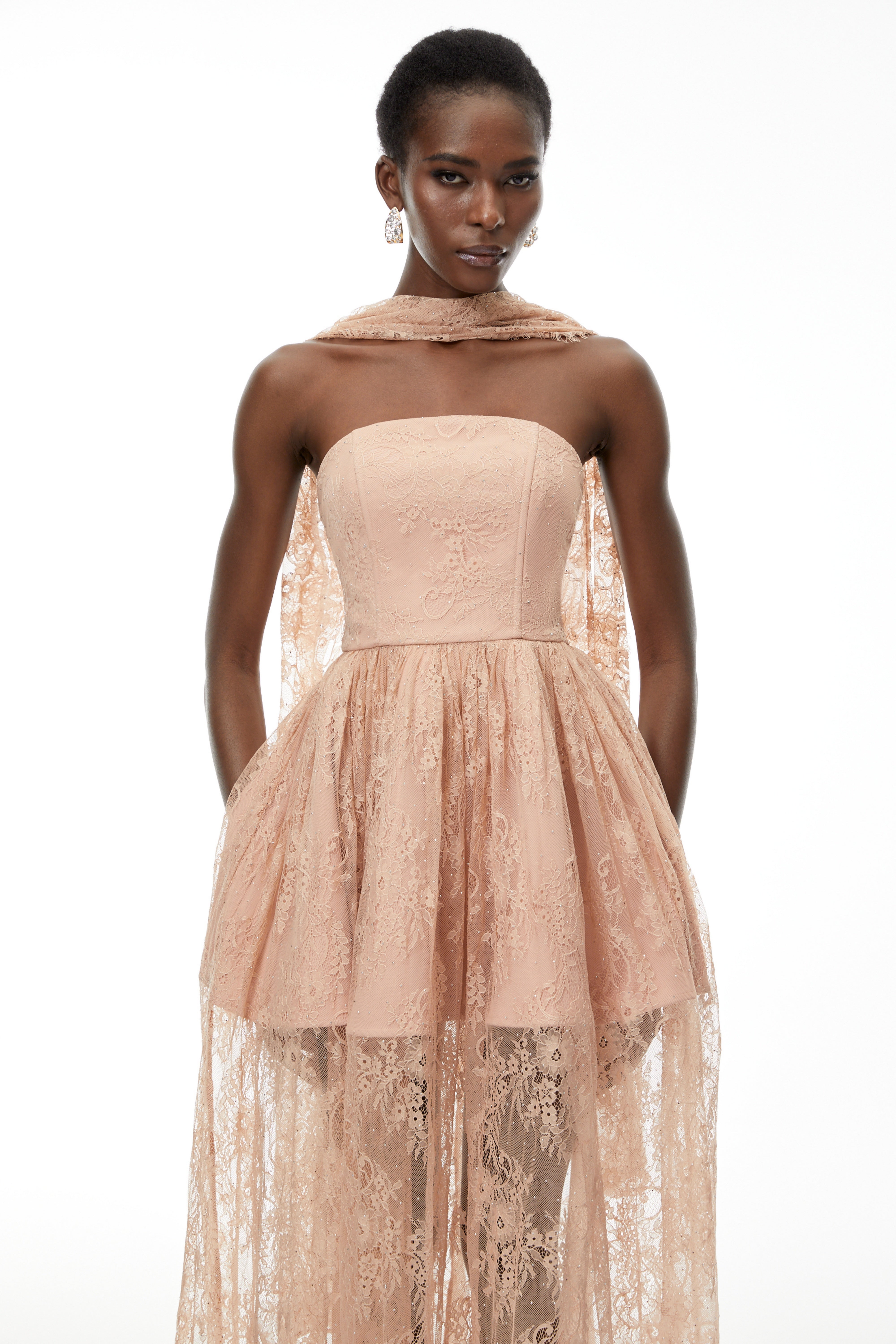 Cassidy Pink Floral Appliqué Maxi Dress (Final Sale)