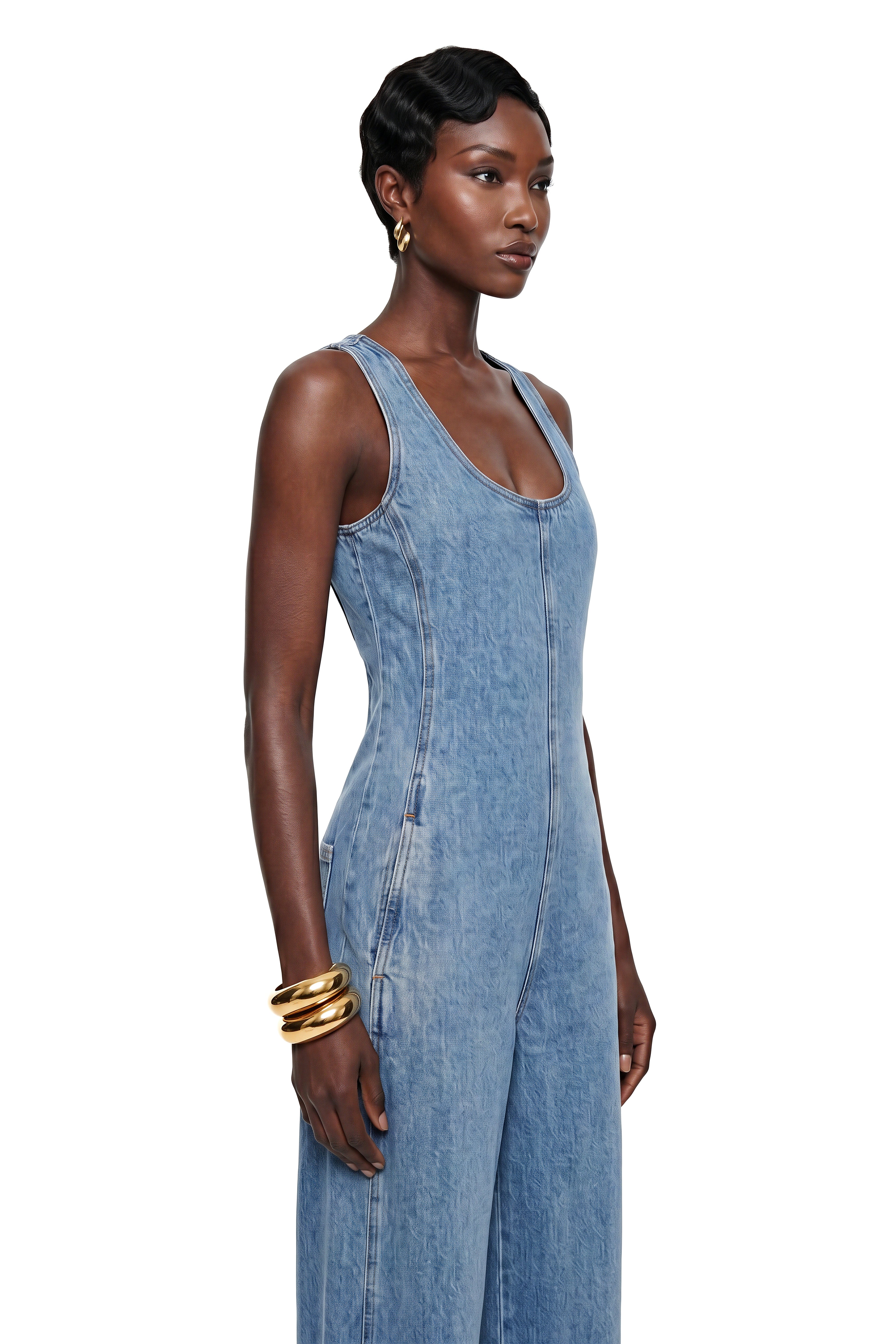 Chakame Blue Denim Overalls (Final Sale-US Only)
