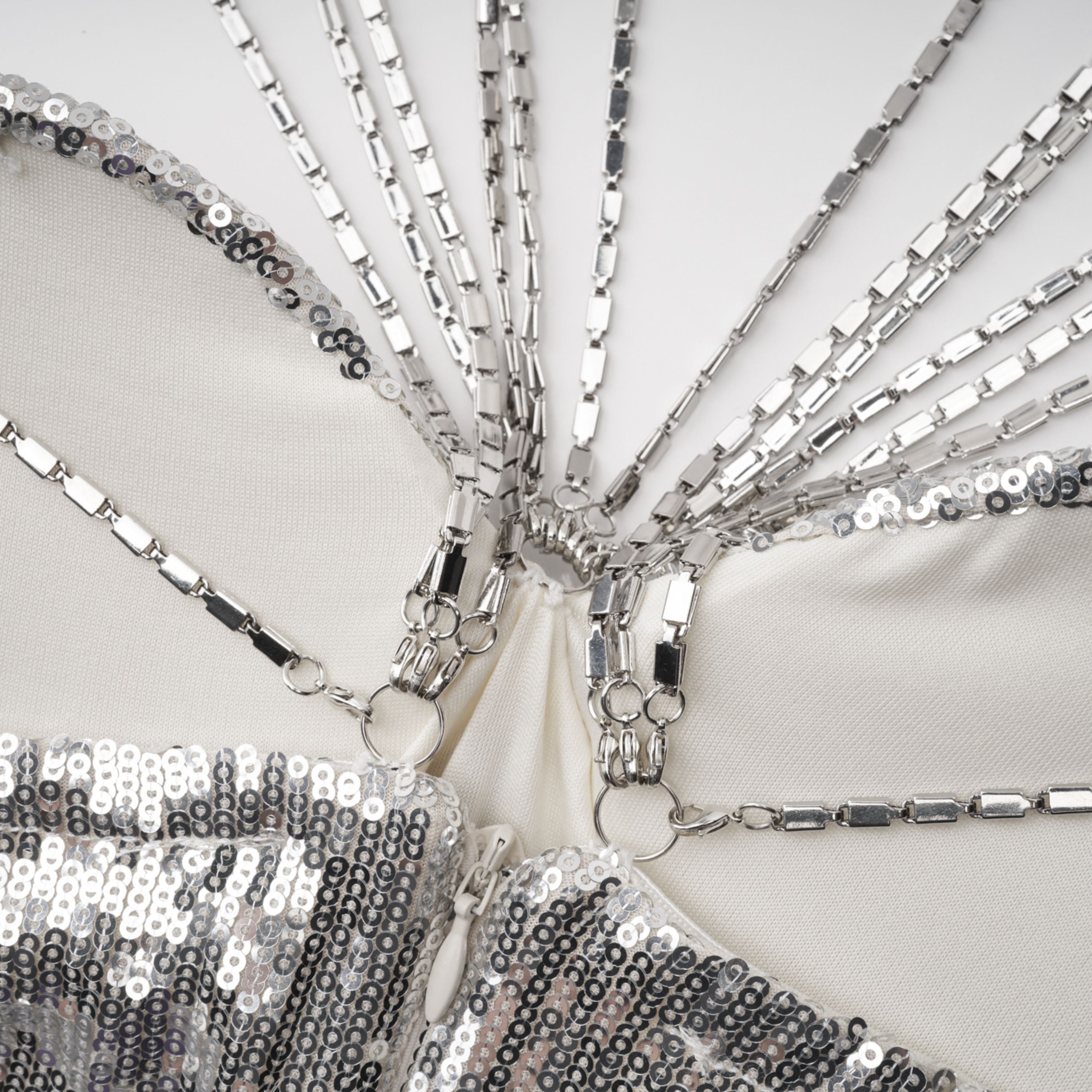 Cressida Silver Sparkly Embellished Maxi Dress (Final Sale-US Only)