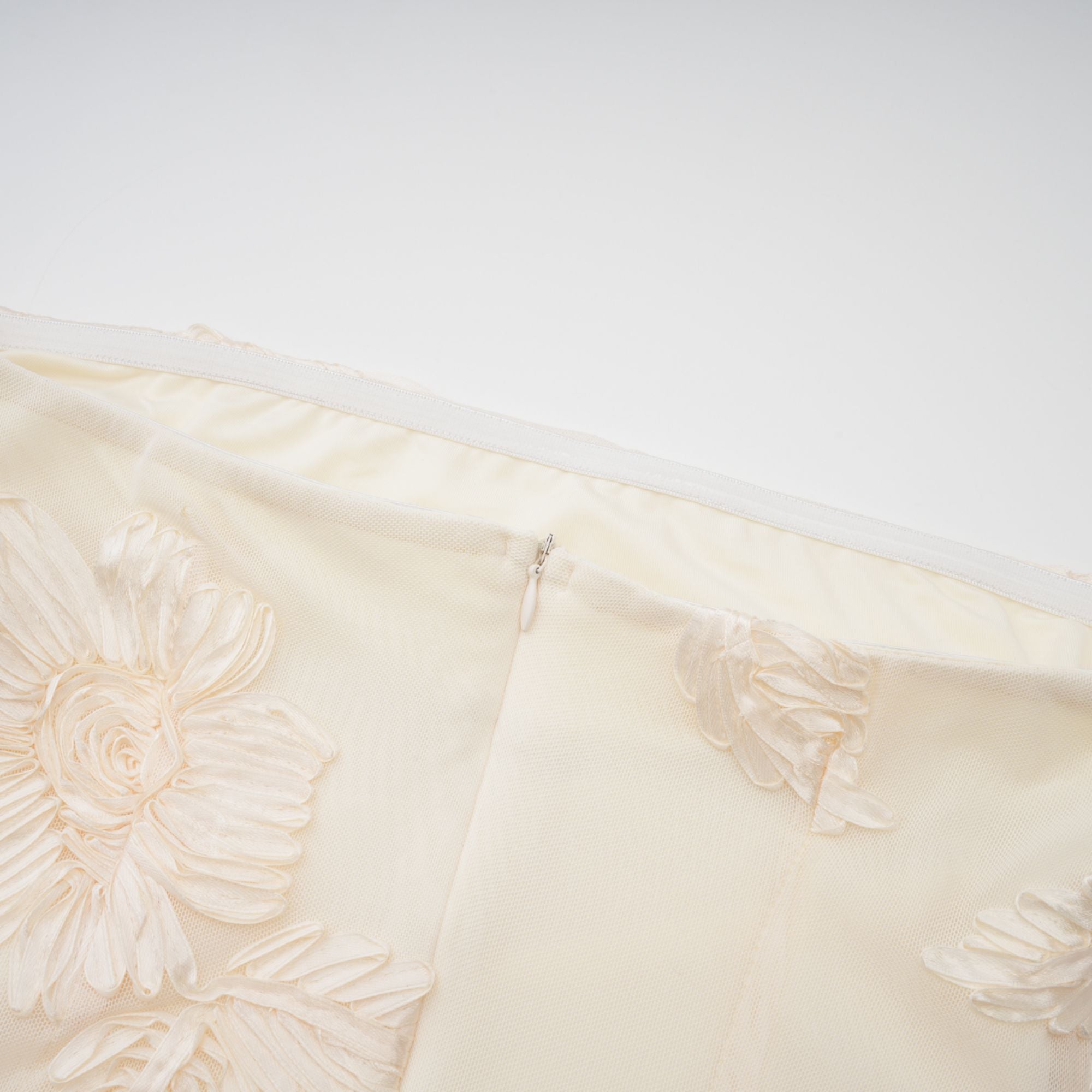 Melanie neutrals embroidered off-shoulder maxi dress (Final Sale)