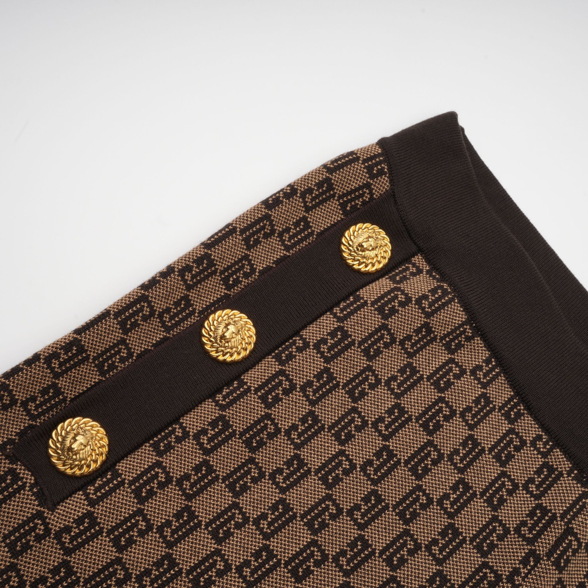 Cyrielle monogram-jacquard top & trousers matching set