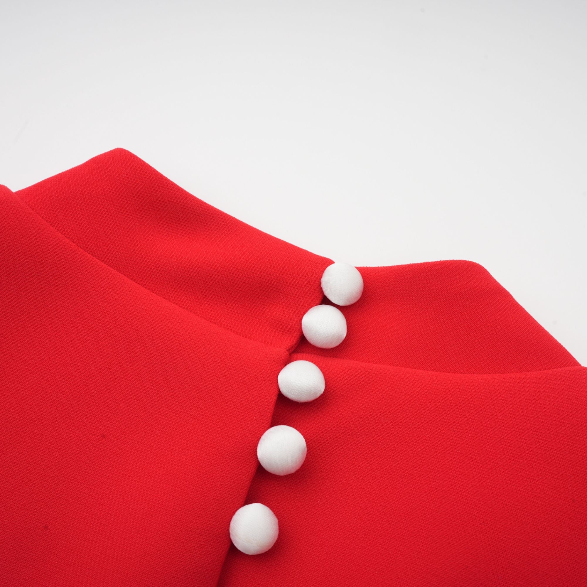 Anna red petal-sleeve cut-out bow mini dress (Final Sale)