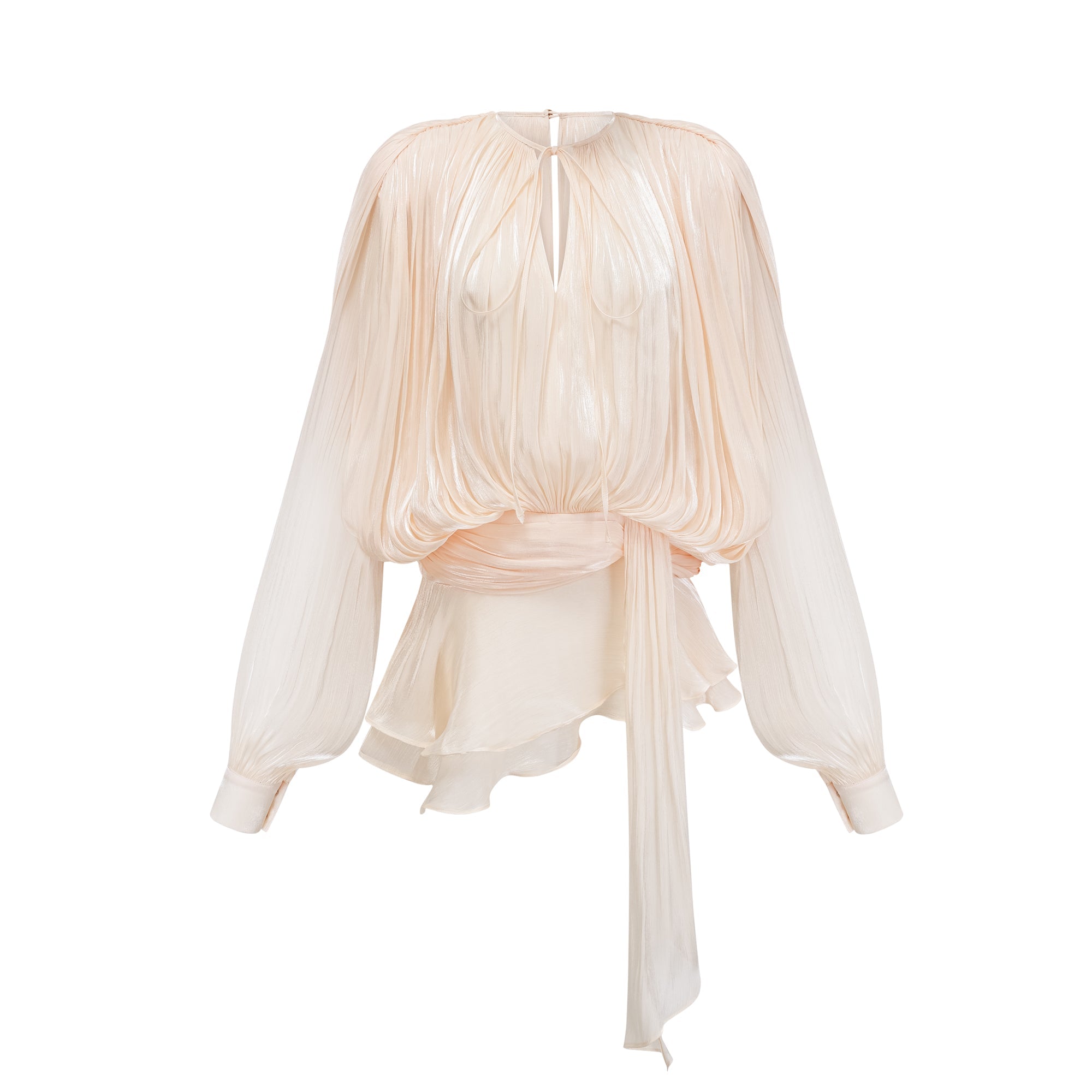Pleated Ruffled Mini Dress