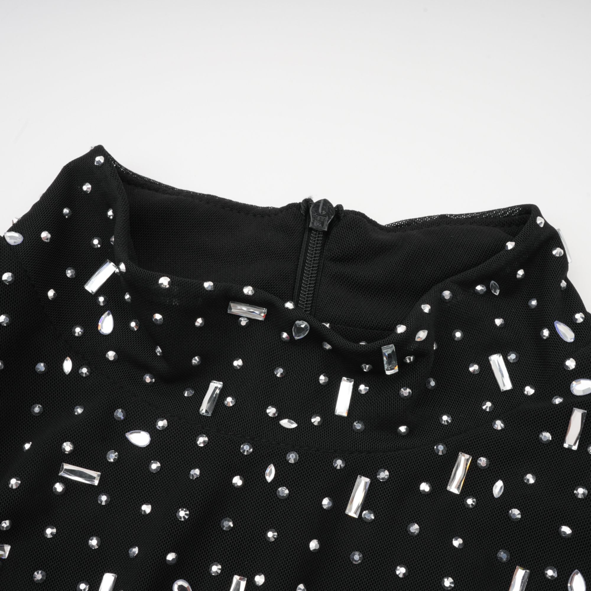 Léna black embellished semi-sheer maxi dress (Final Sale-US Only)