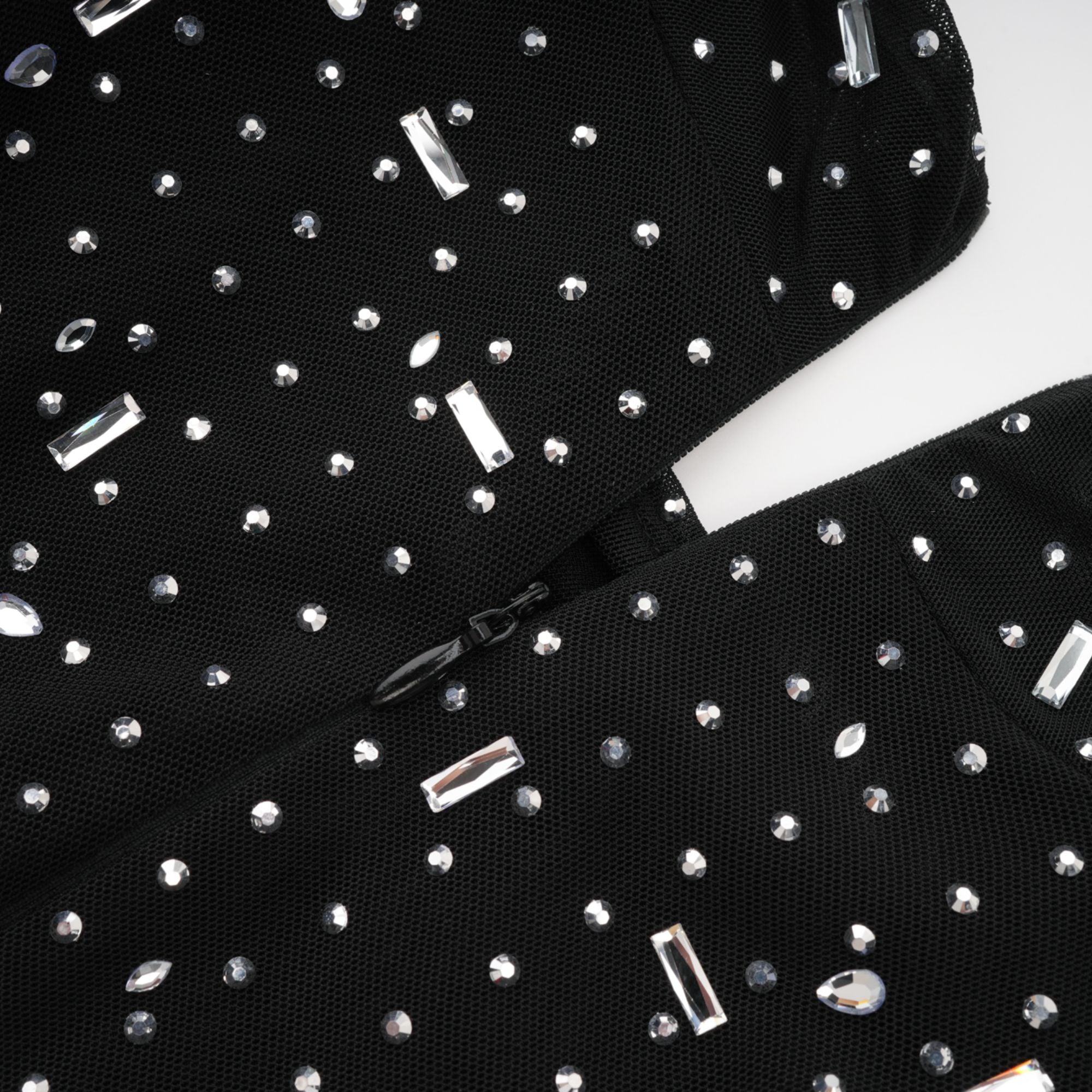 Léna black embellished semi-sheer maxi dress (Final Sale-US Only)