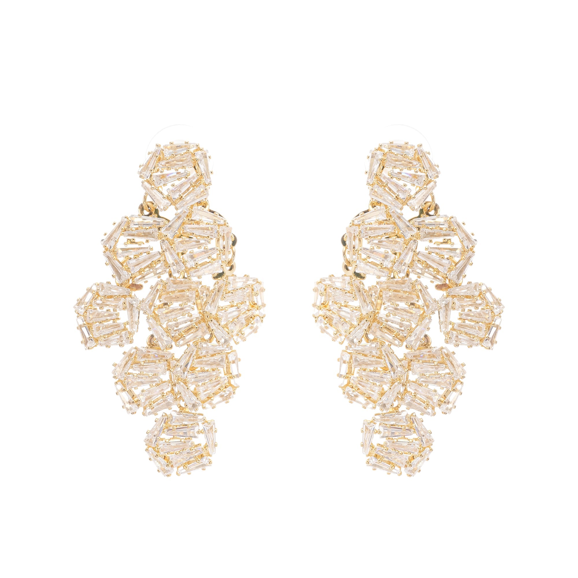 Ariane geometric crystal earrings