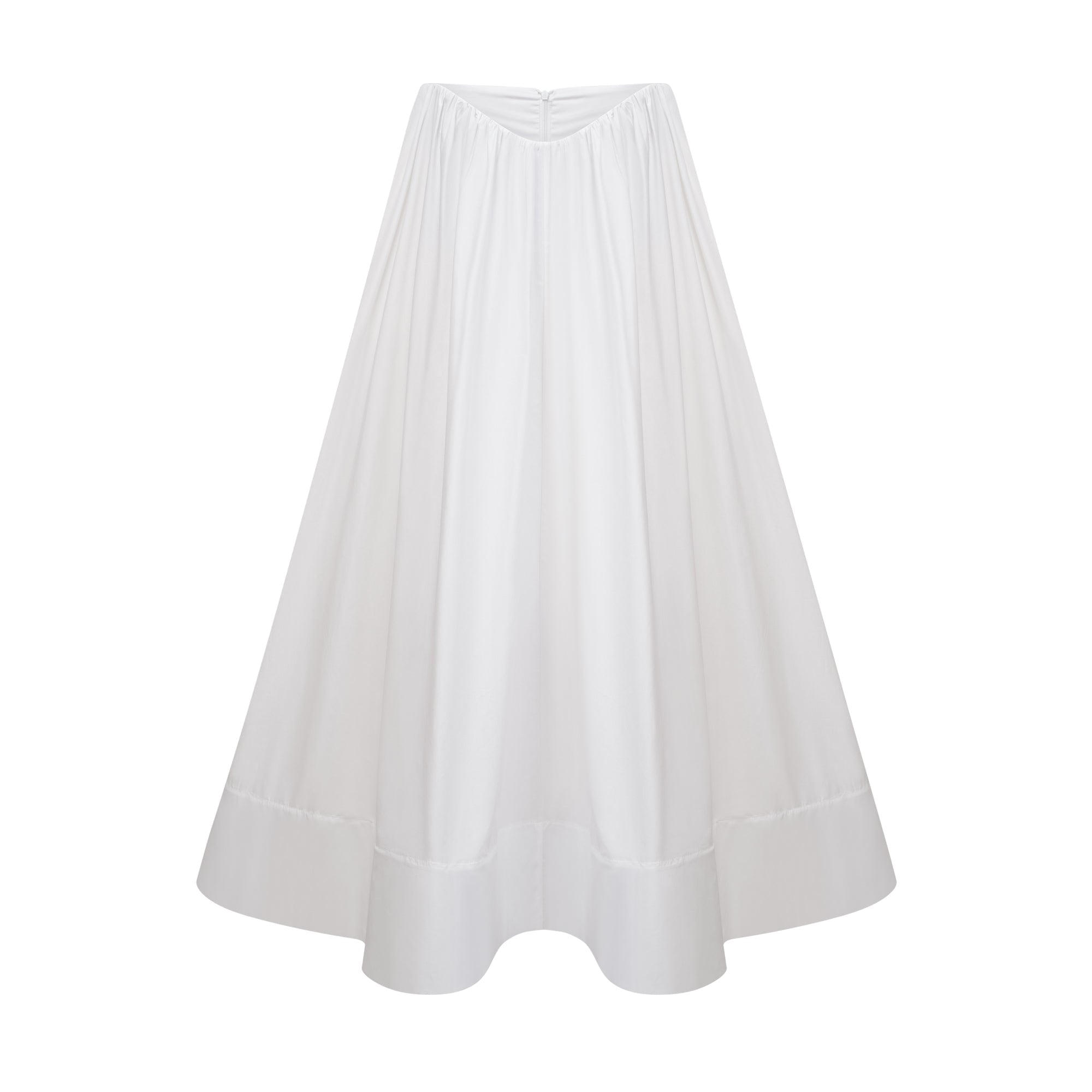 Caterina White Shirred Shirt & Skirt Set (Final Sale)