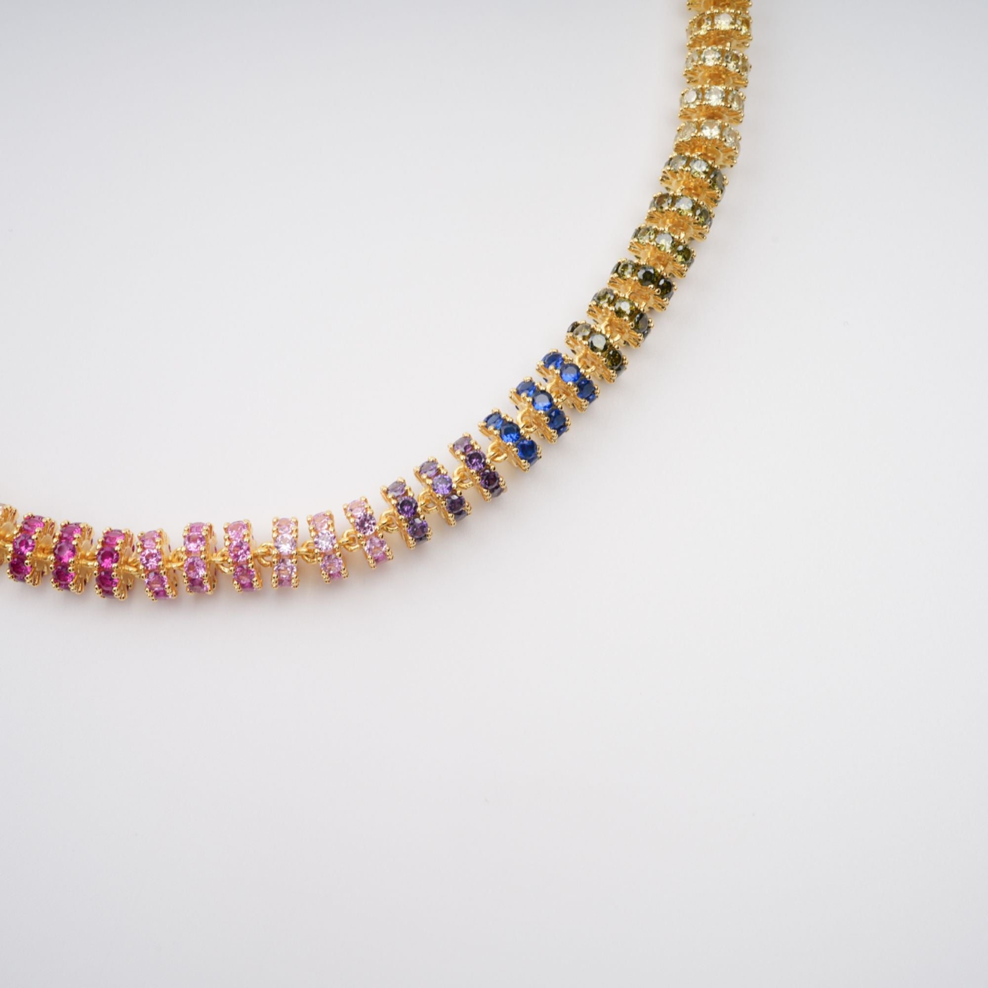 Sandrine Gold Tone Crystal Embellished Necklace