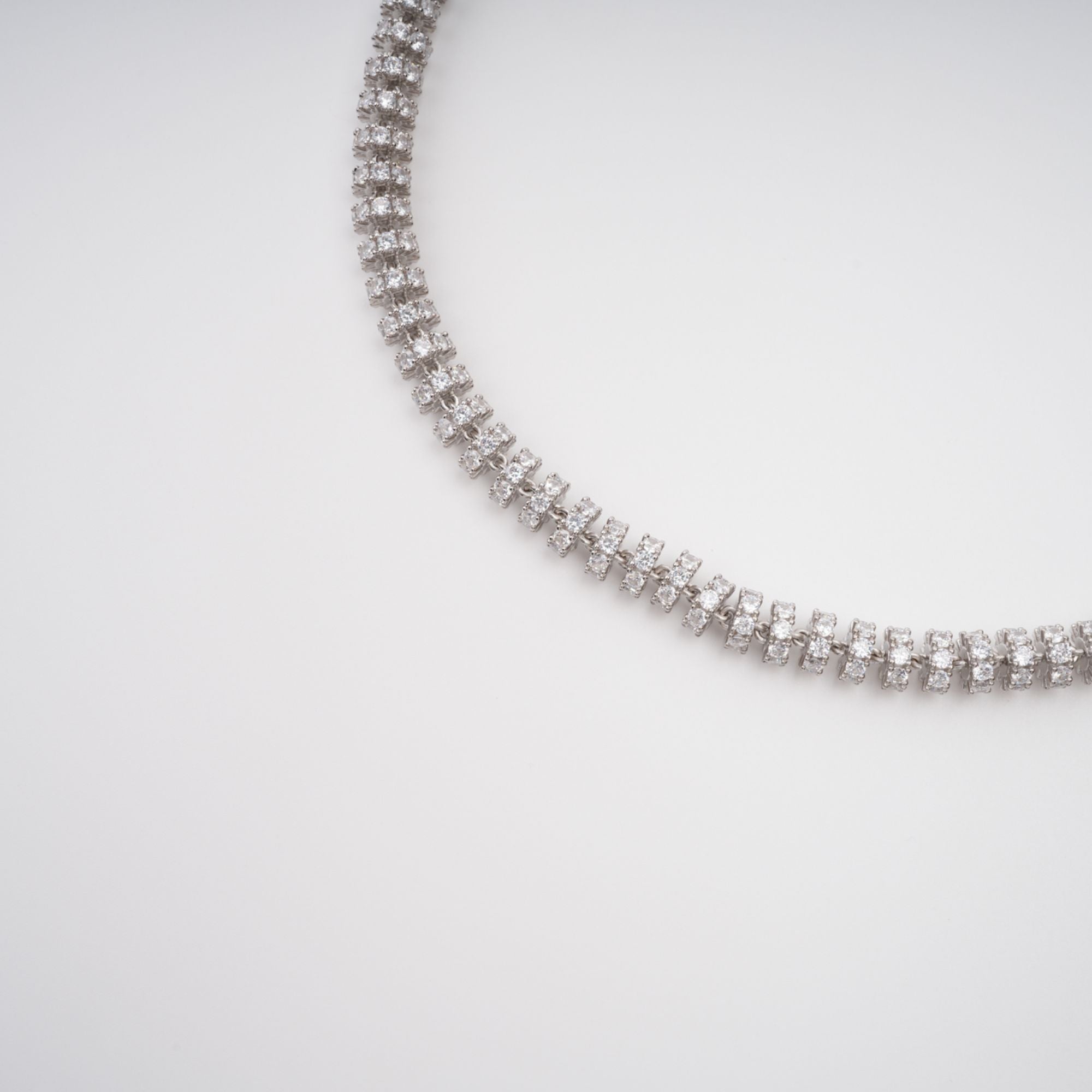 Sandrine Silver-Tone Crystal-Embellished Necklace (Final Sale)