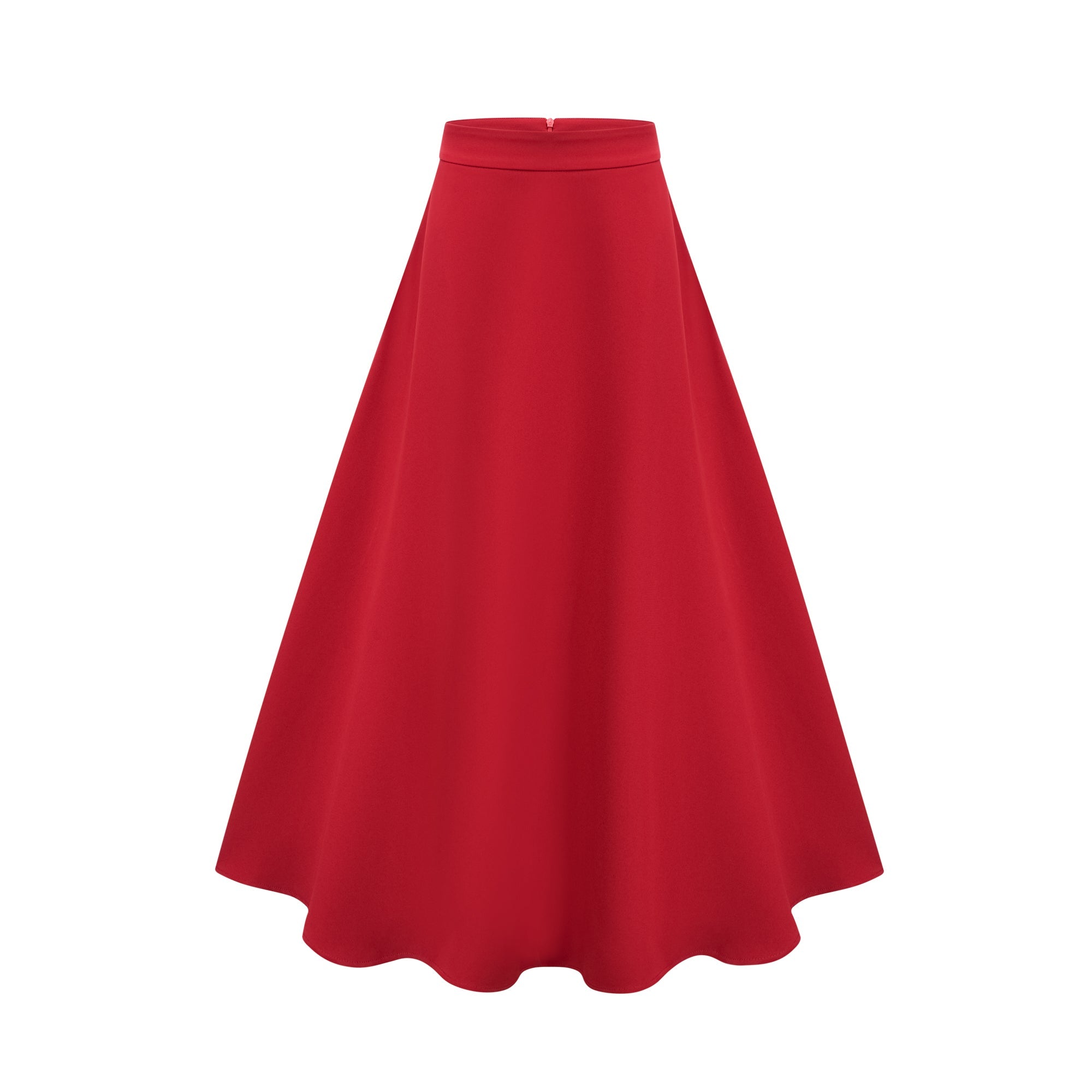 Colette red pleated blouse & skirt matching set (Final Sale-US Only)