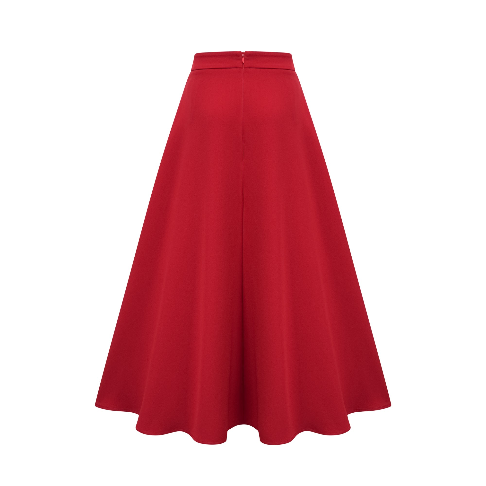 Colette red pleated blouse & skirt matching set (Final Sale-US Only)