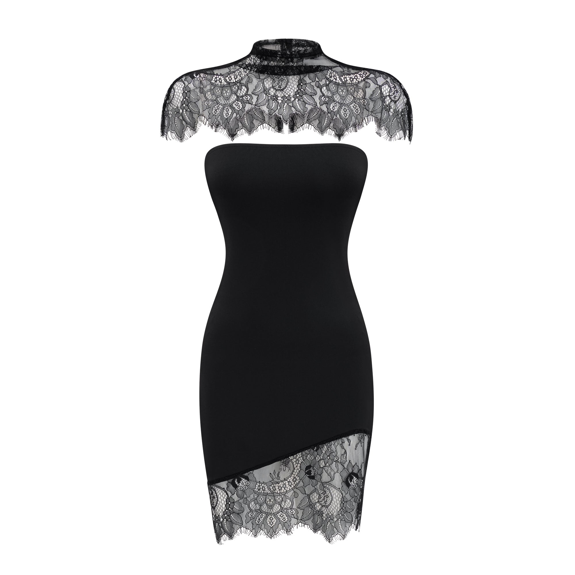 Alvaro Black Lace Shawl & Dress Set (Final Sale-US Only)