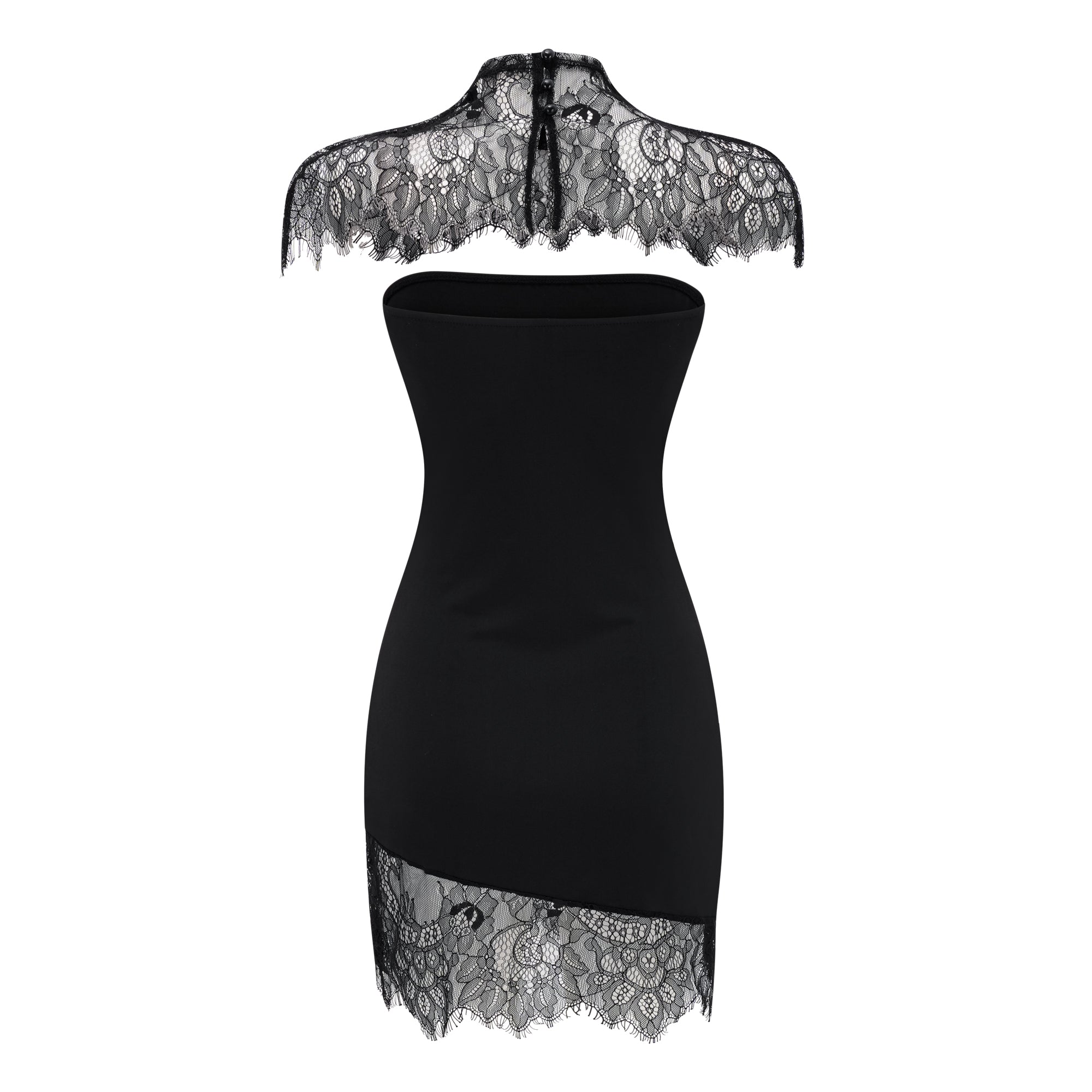 Alvaro Black Lace Shawl & Dress Set (Final Sale-US Only)