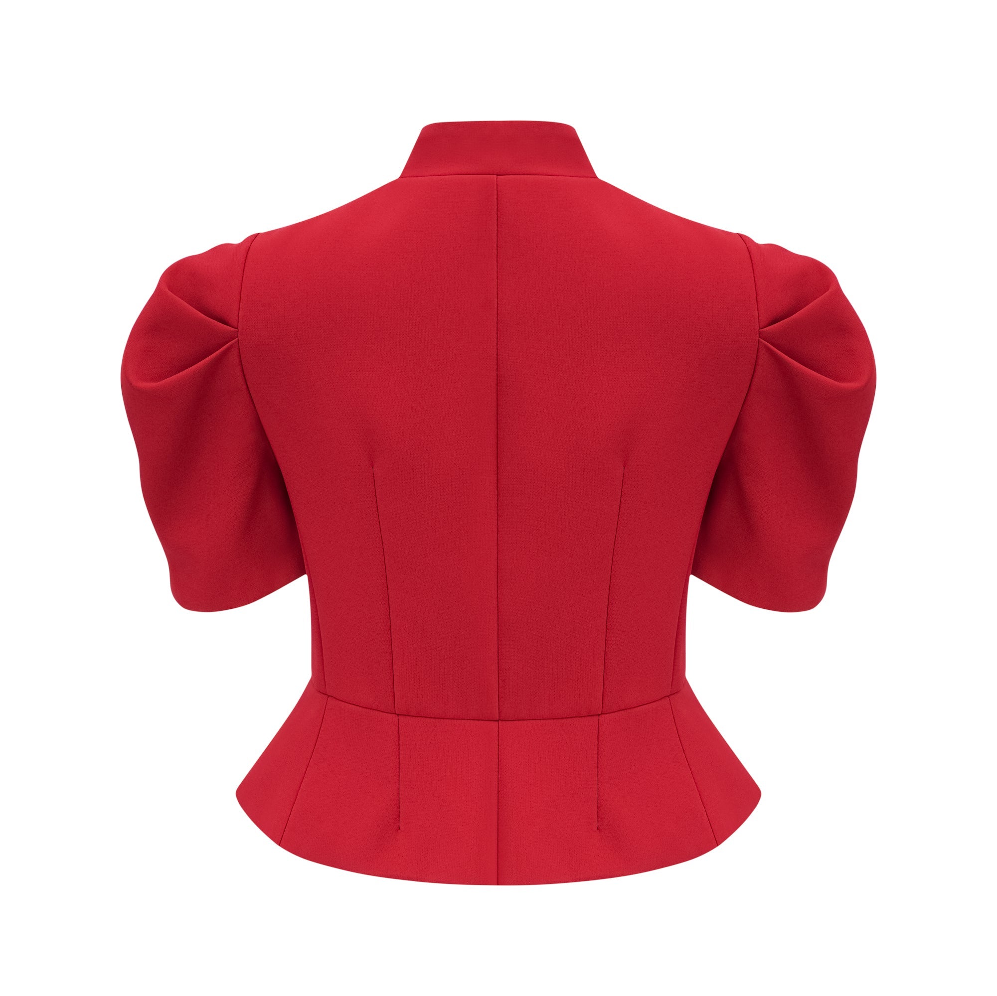 Colette red pleated blouse & skirt matching set (Final Sale-US Only)