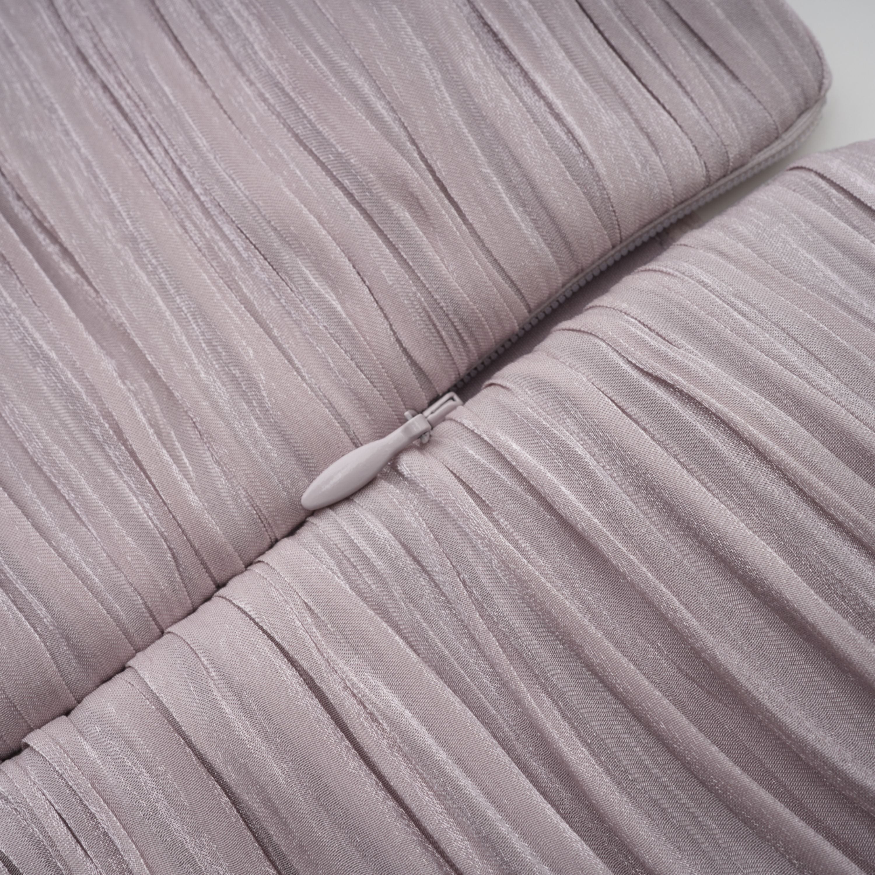 Nerida Silver Turtleneck Ruched Maxi Dress (Final Sale-US Only)