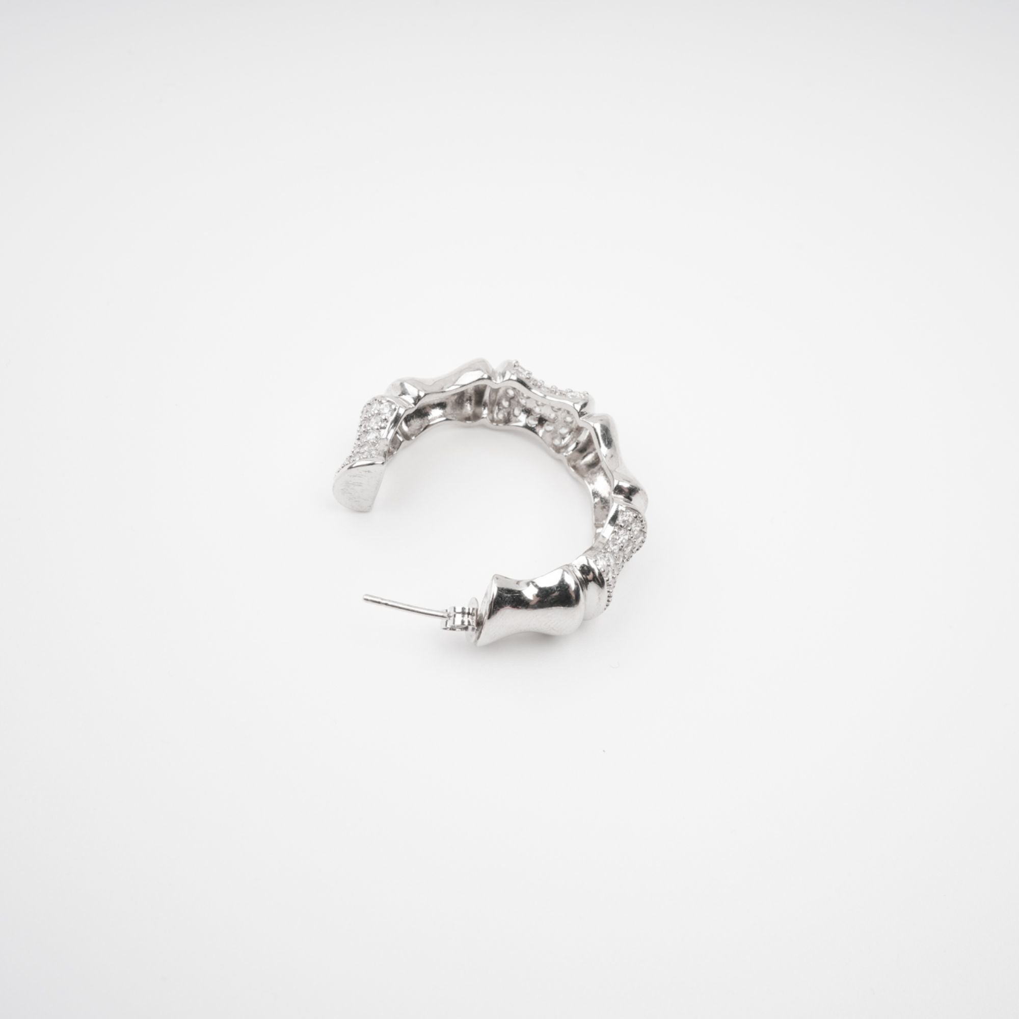 Léa Silver Tone Crystal Embellished Earrings