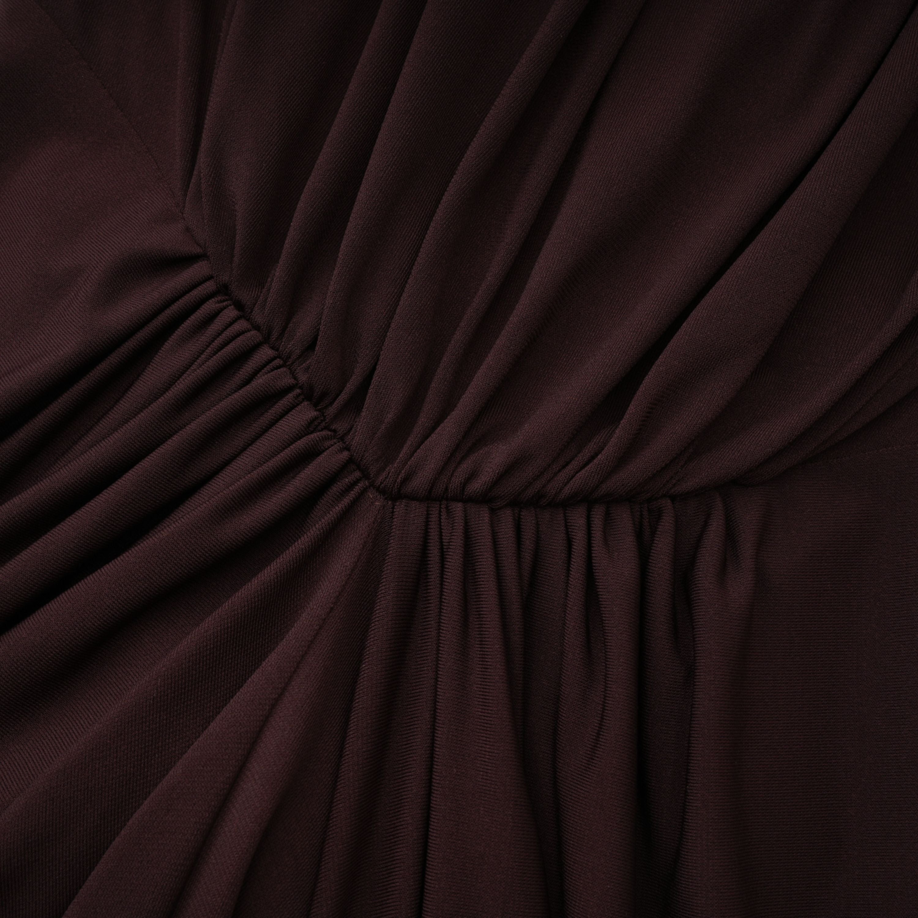 Honoria Chocolate Brown Off Shoulder Maxi Dress (Final Sale-US Only)