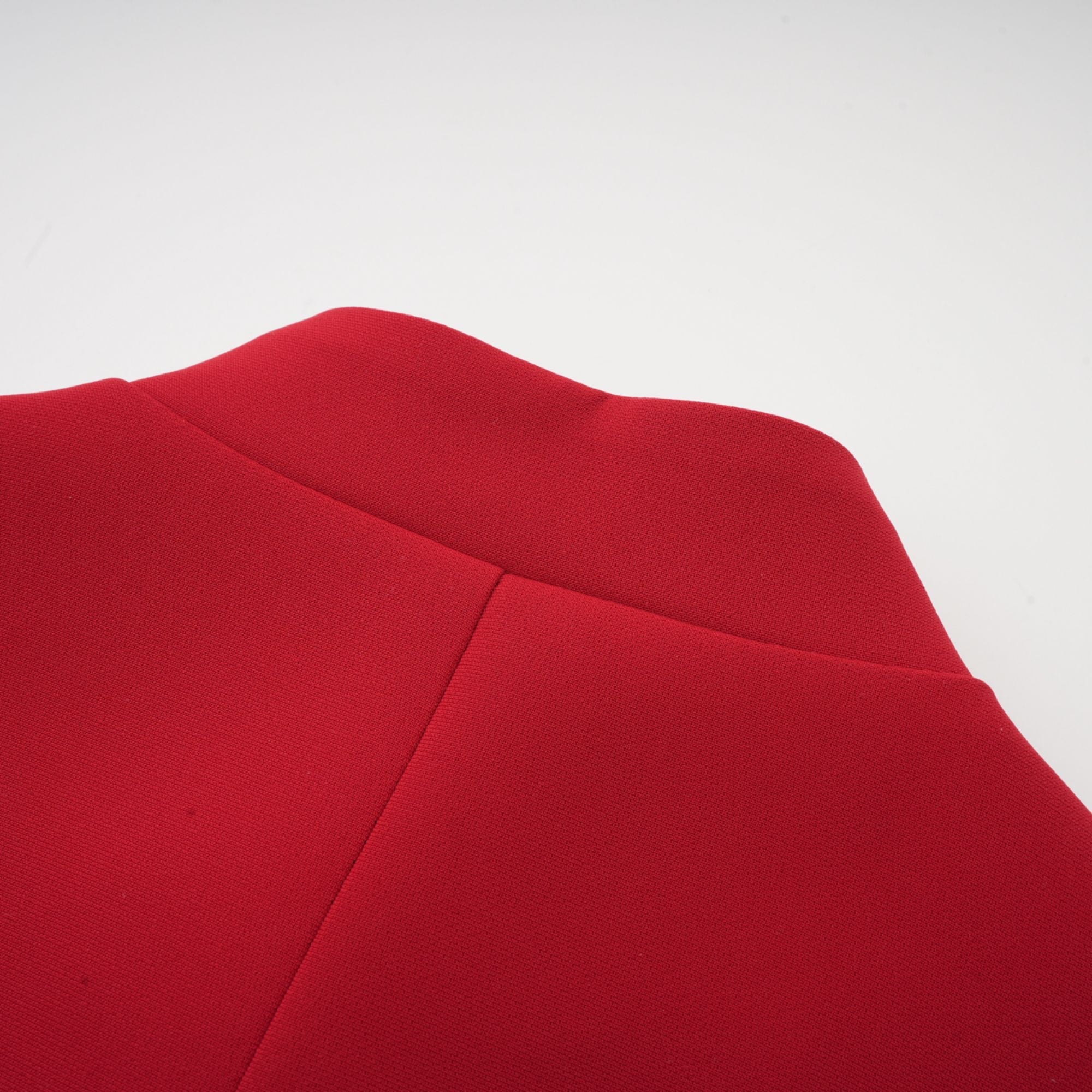 Colette red pleated blouse & skirt matching set (Final Sale-US Only)