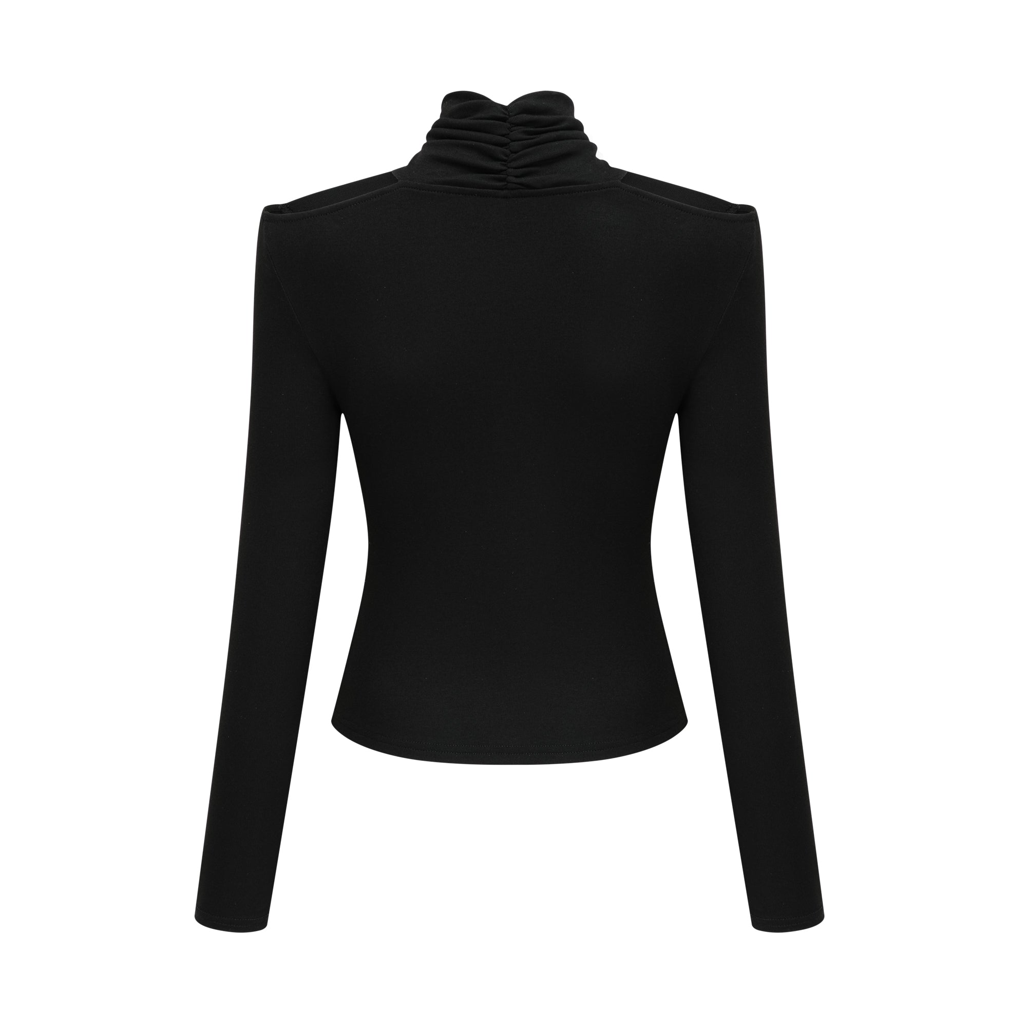 Odette black ruched stretch-jersey top (Final Sale)