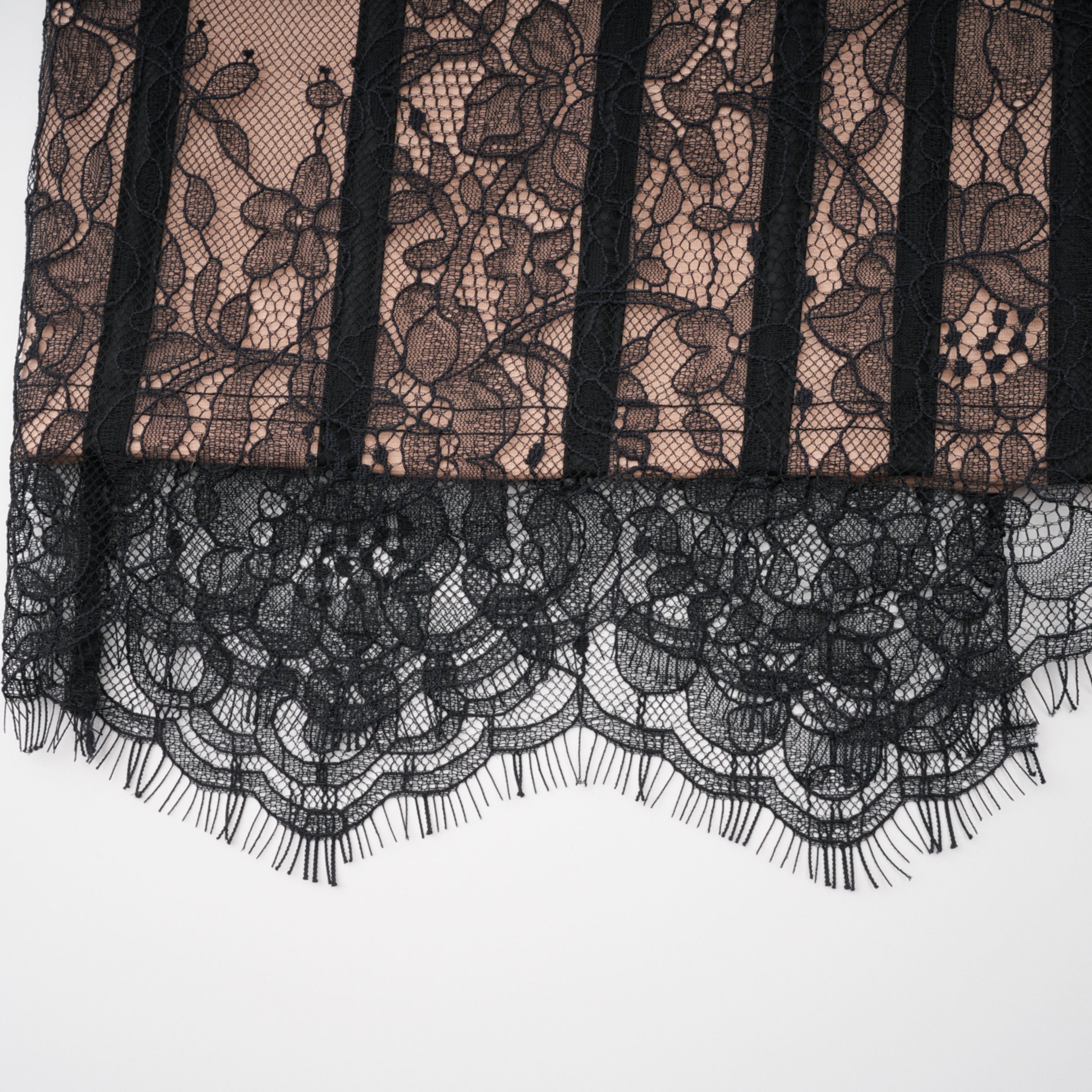 Urszula Black Floral Lace Corset Maxi Dress (Final Sale-US Only)