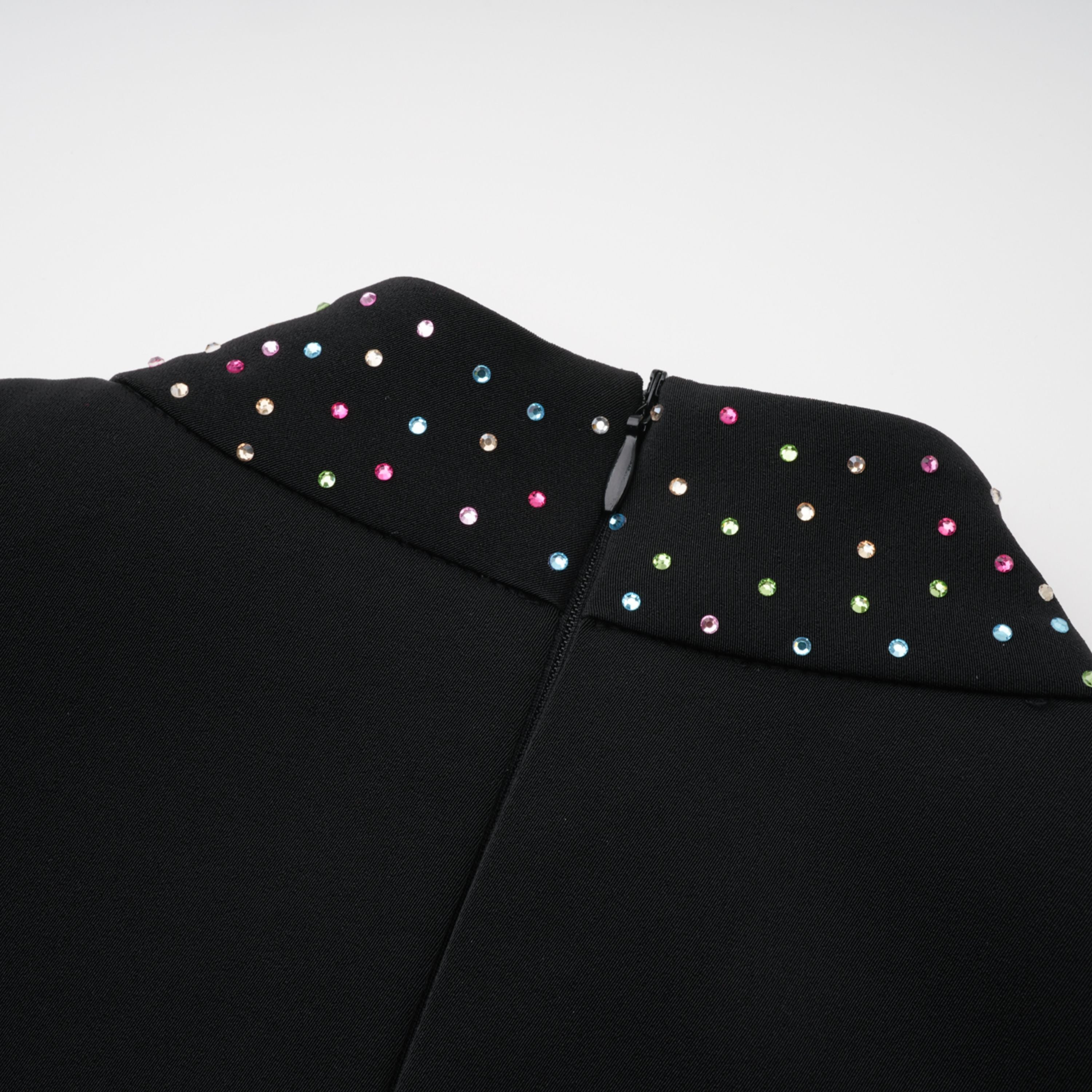 Mini-robe Rosaria Black ornée d'un motif constellation (Vente définitive)
