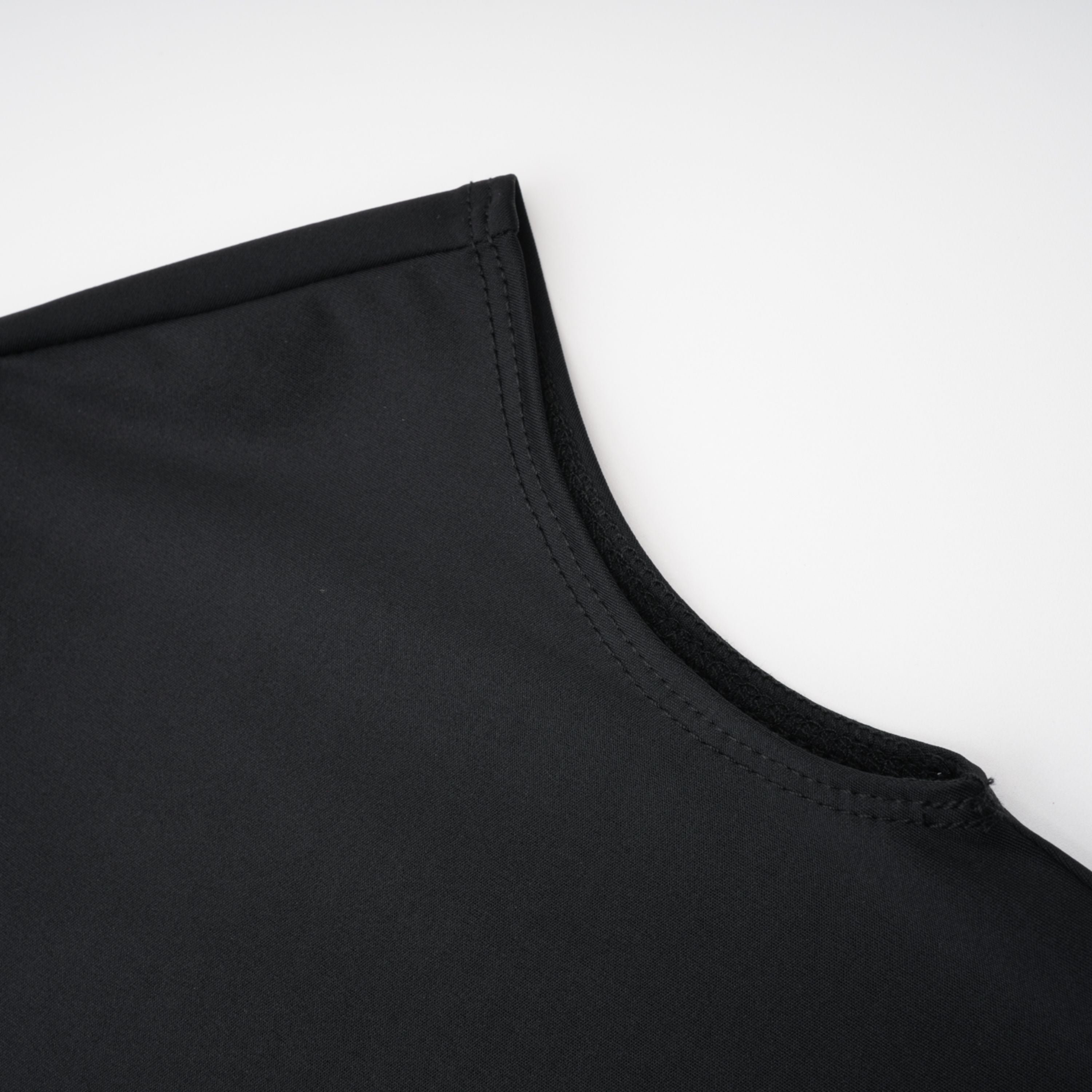 Black High-Split Mock Neck Long Dress