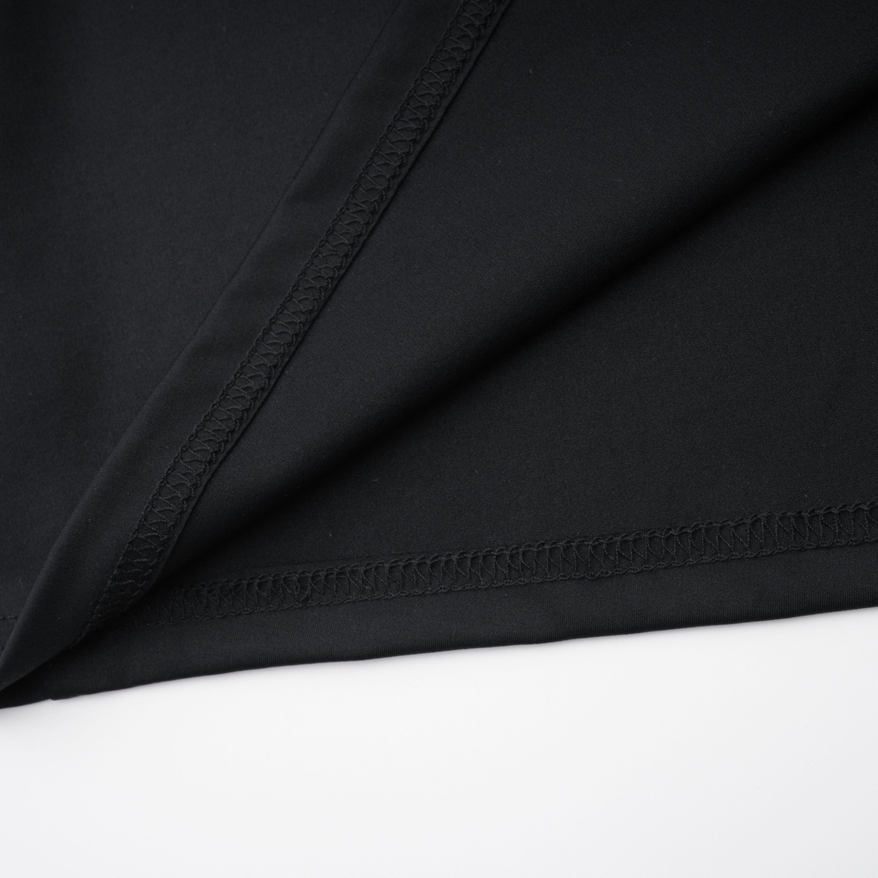 Black High-Split Mock Neck Long Dress