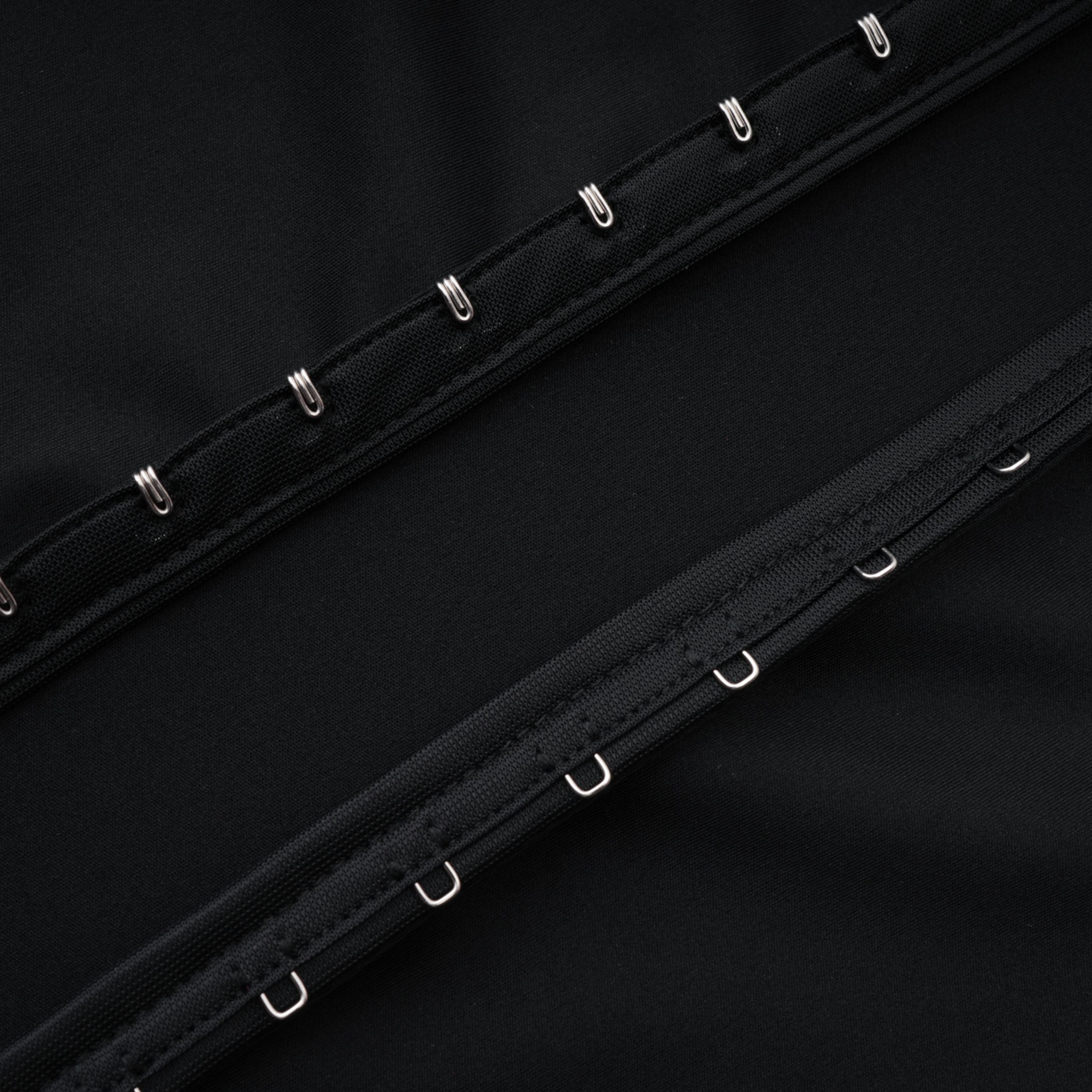 Black High-Split Mock Neck Long Dress