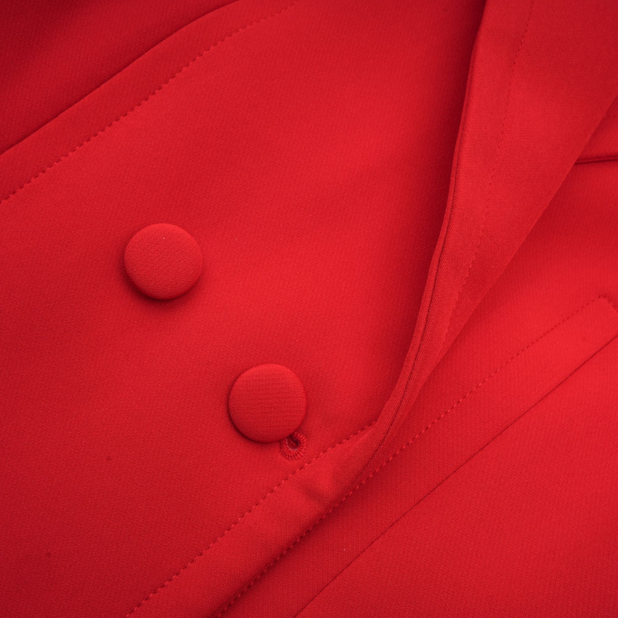 Blazer rouge Coline à coupe en sablier et double boutonnage (Vente définitive)
