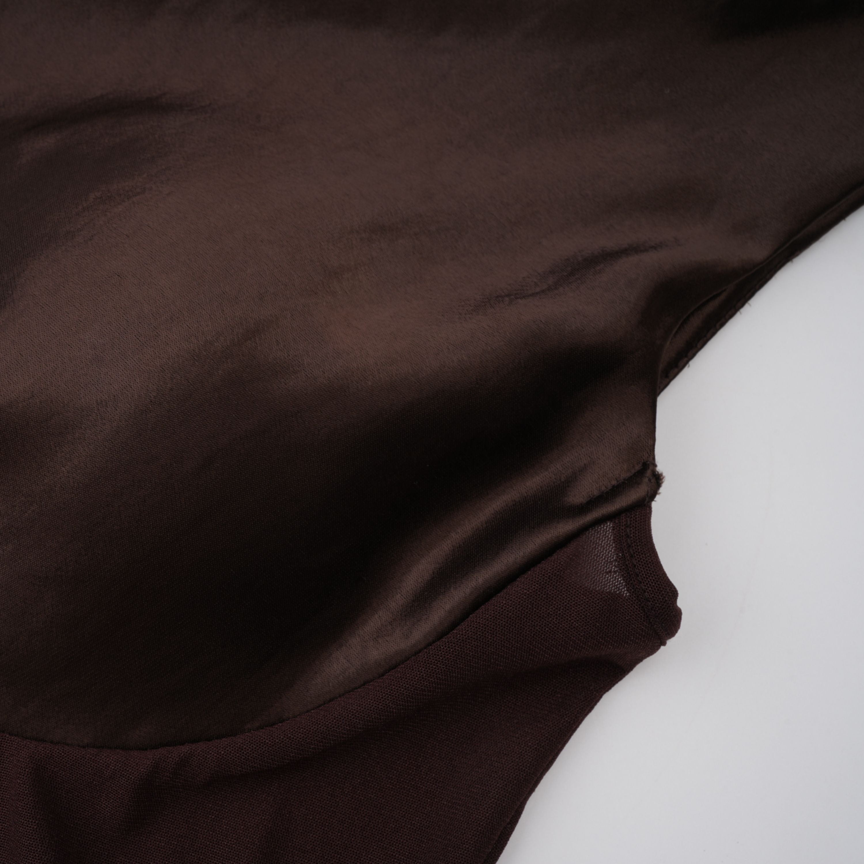 Pernilla Brown One Shoulder Satin Mini Dress (Final Sale)