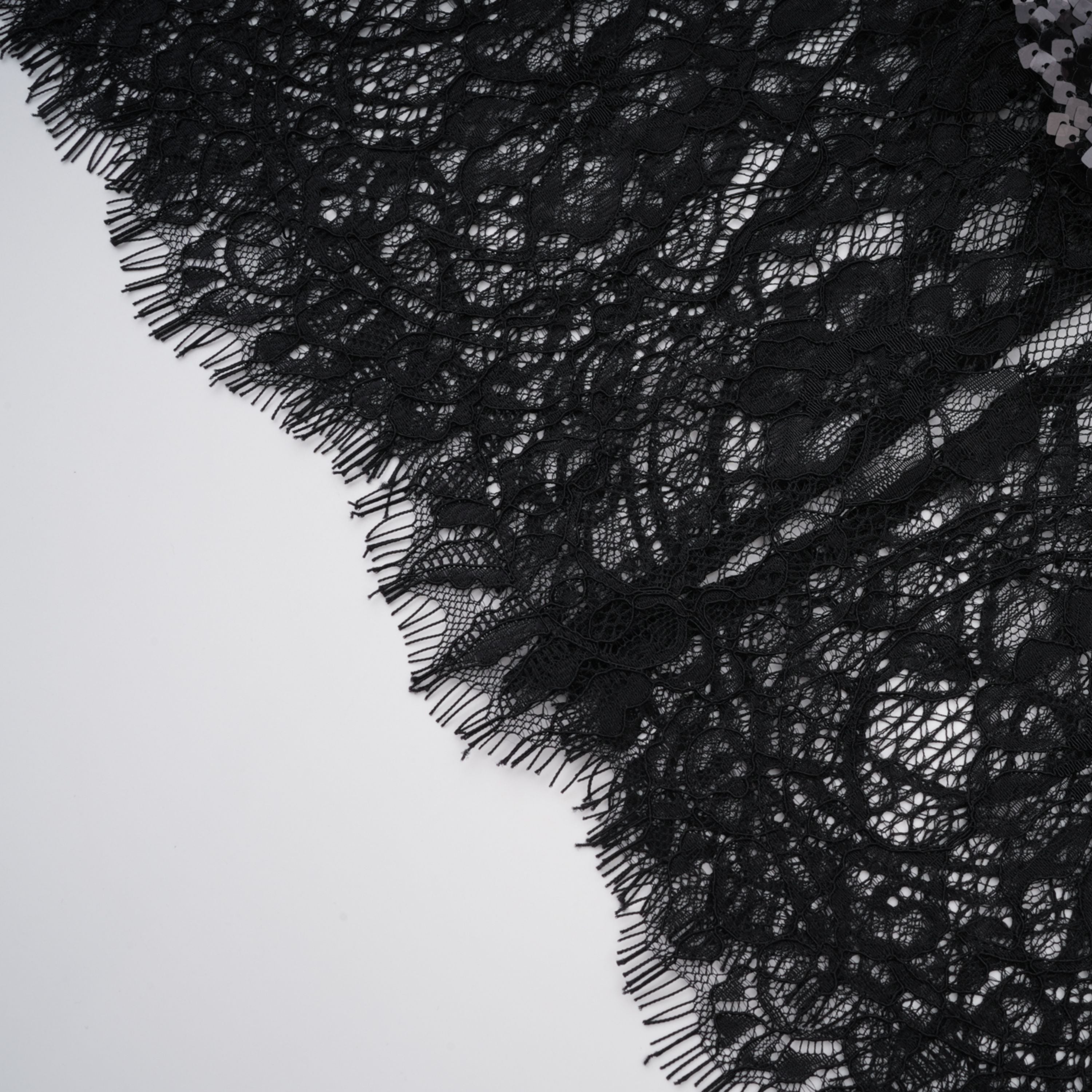 Ava Black Lace Panel Sequined Maxi Dress (Final Sale-US Only)