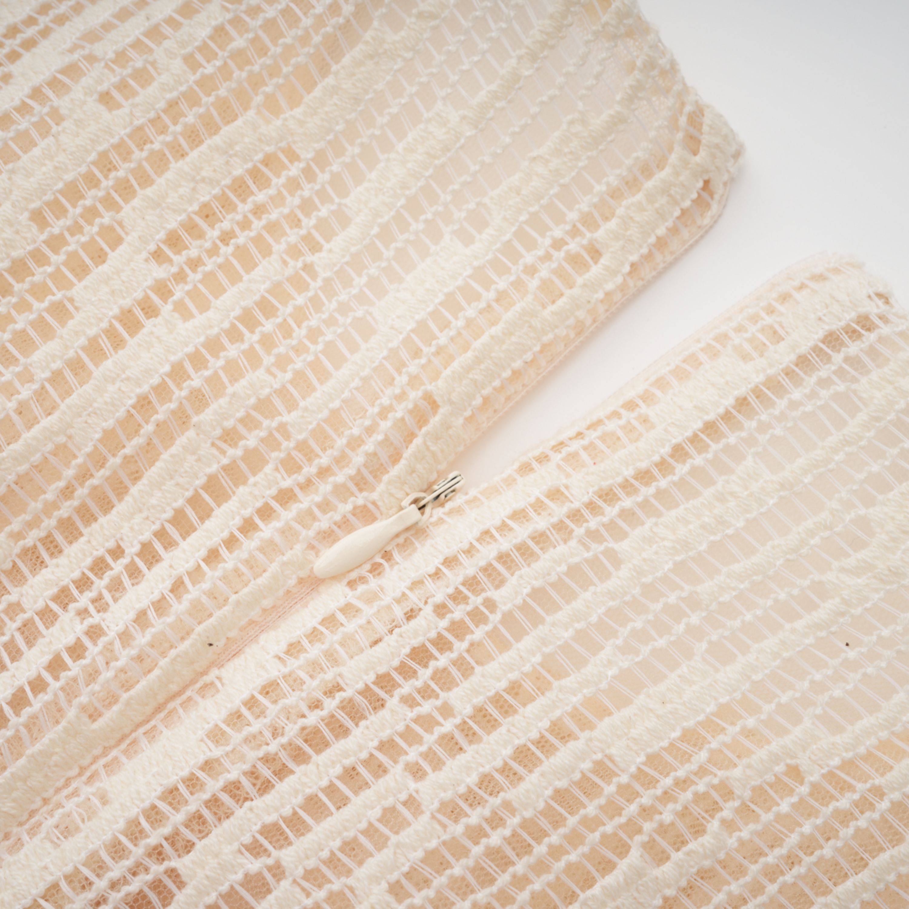 Cynthia Neutrals 3D Petal Textured Midi Dress (Final Sale)