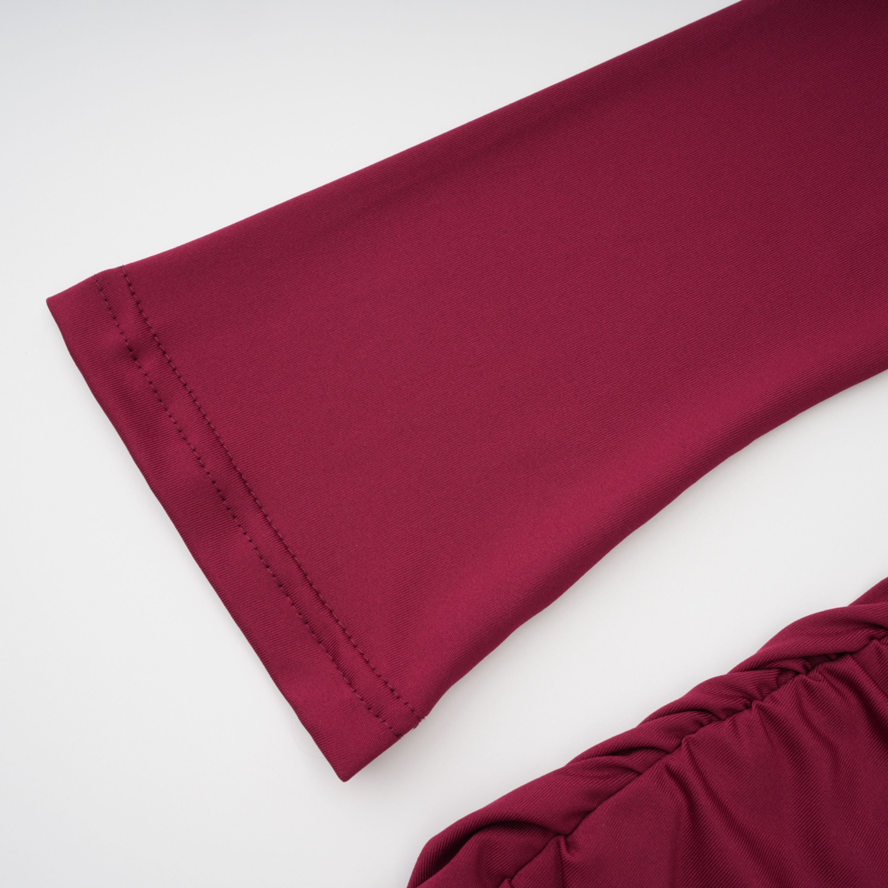 Anastasia Burgundy One Shoulder Gathered Maxi Dress (Final Sale-US Only)