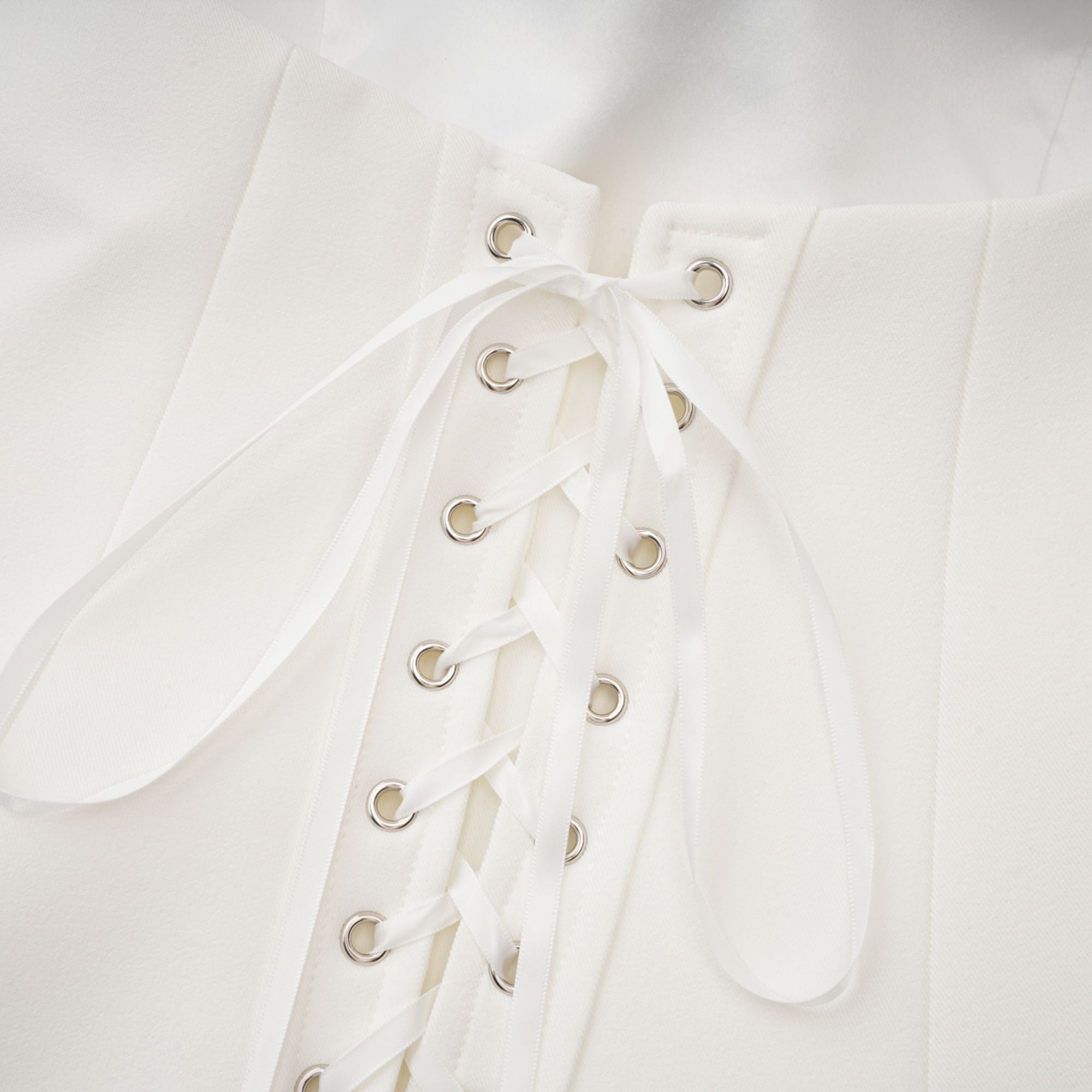 Mélanie White Corset Dress & Mesh Skirt Set (Final Sale-US Only)