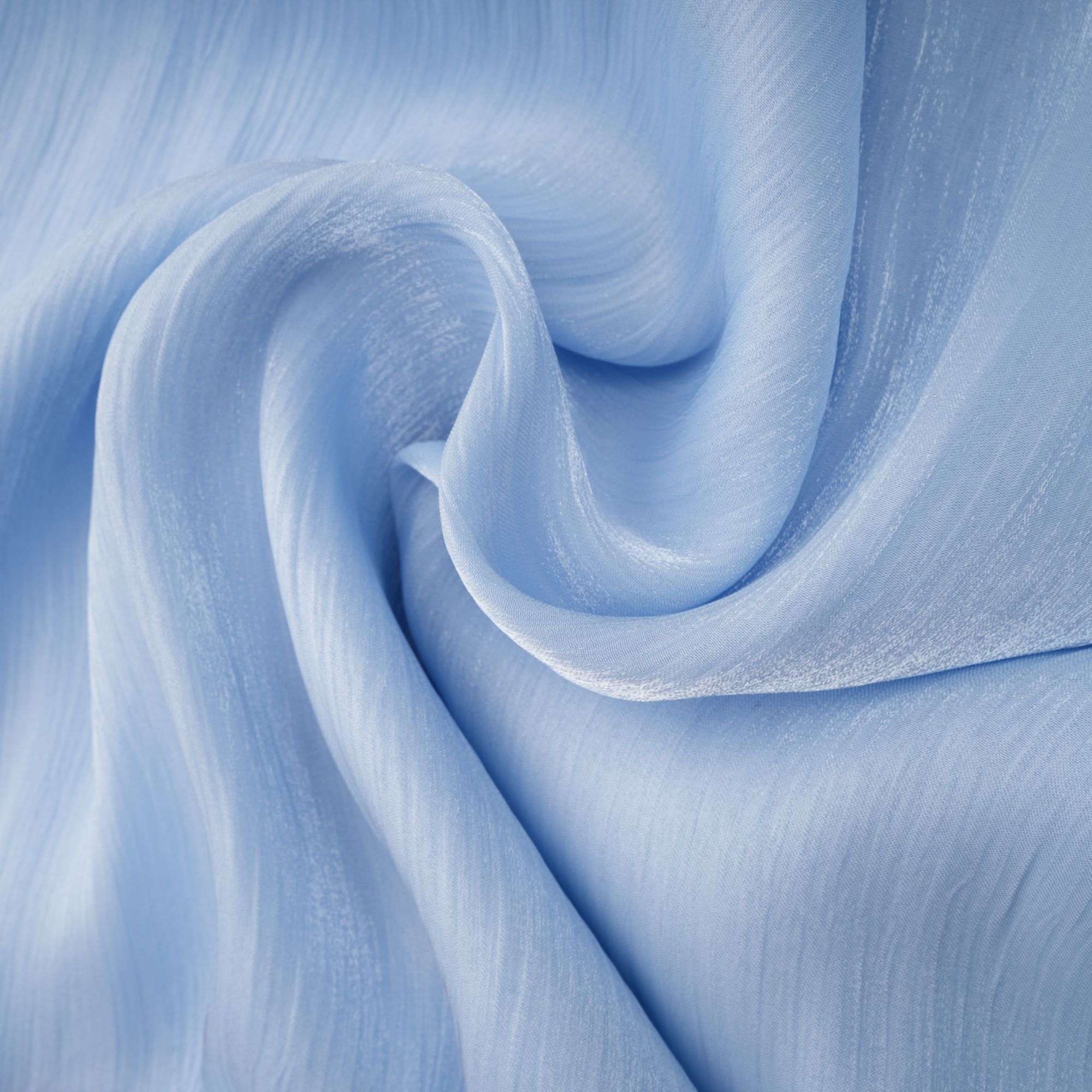 Blue Glossy Gathered Maxi Dress