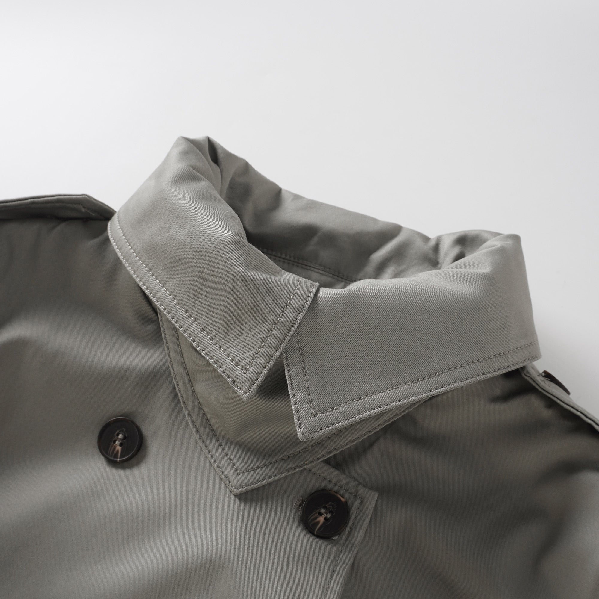 Trench-coat à double boutonnage et ceinture Mavis Grey