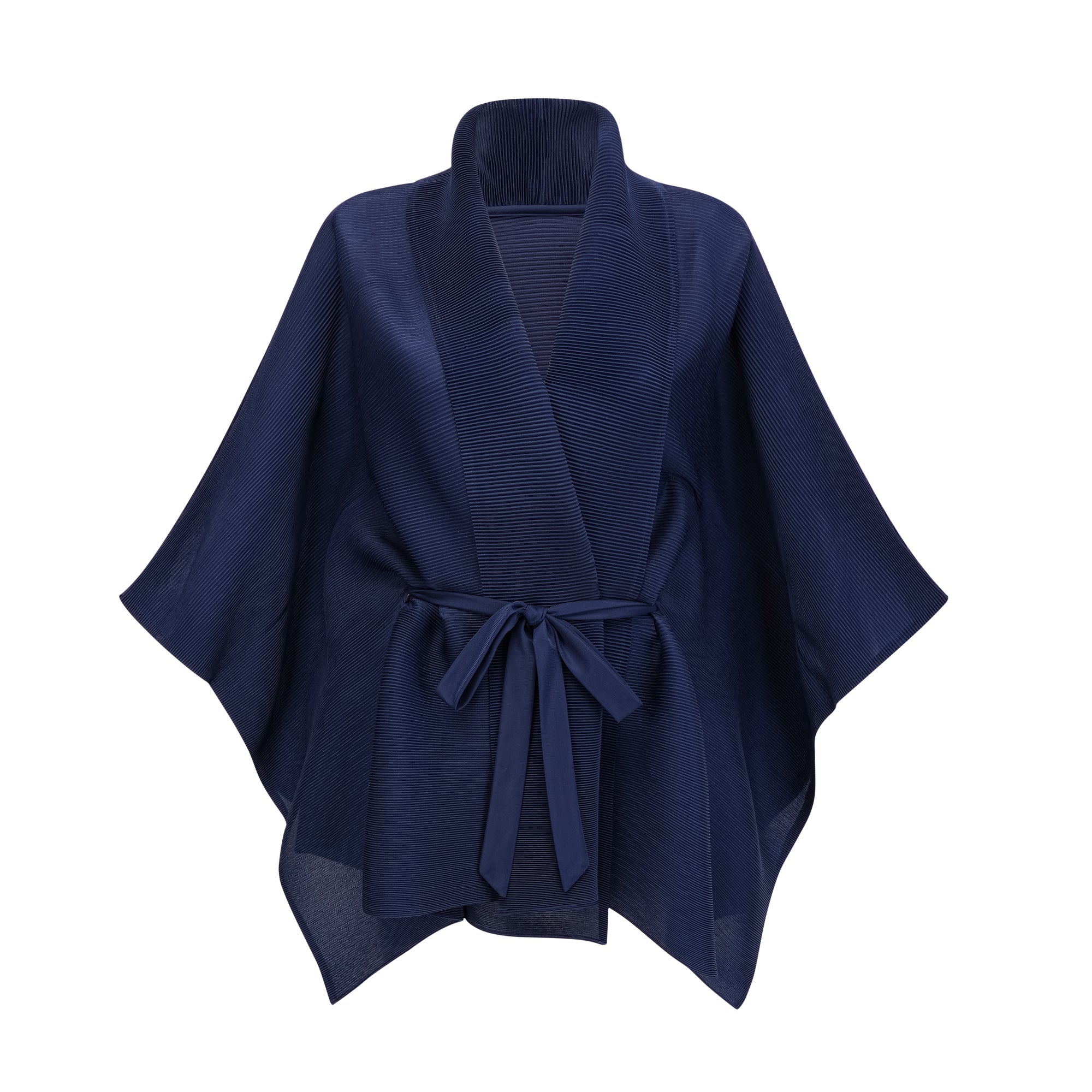 Debbie Blue Pattern-Print Creased Cape & Skirt Matching Set (Final Sale-US Only)