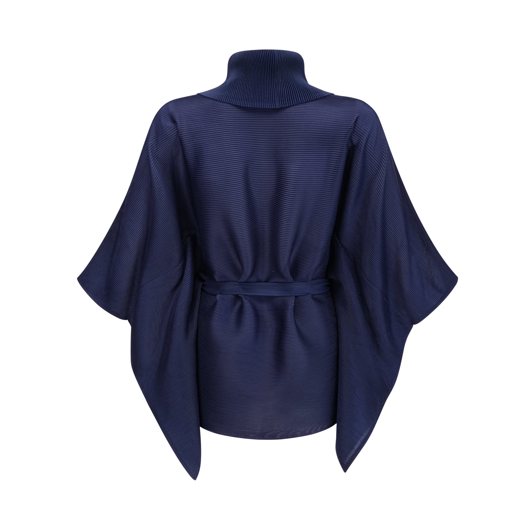 Debbie Blue Pattern-Print Creased Cape & Skirt Matching Set (Final Sale-US Only)