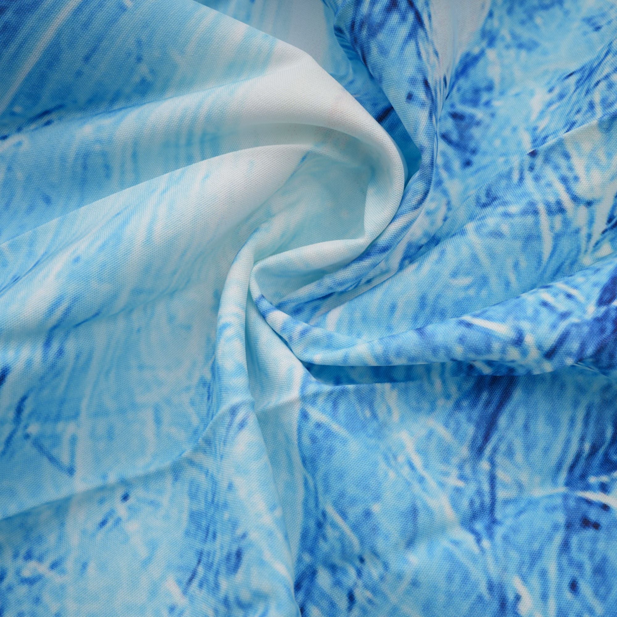 Debbie Blue Pattern-Print Creased Cape & Skirt Matching Set (Final Sale-US Only)