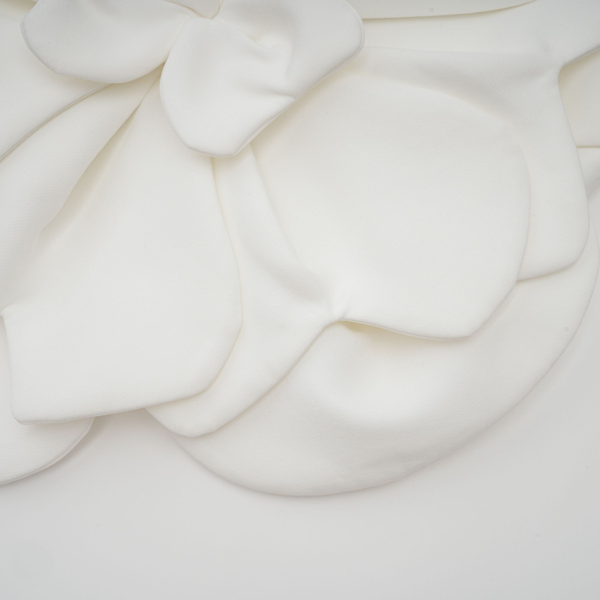 White 3D floral strapless corset top