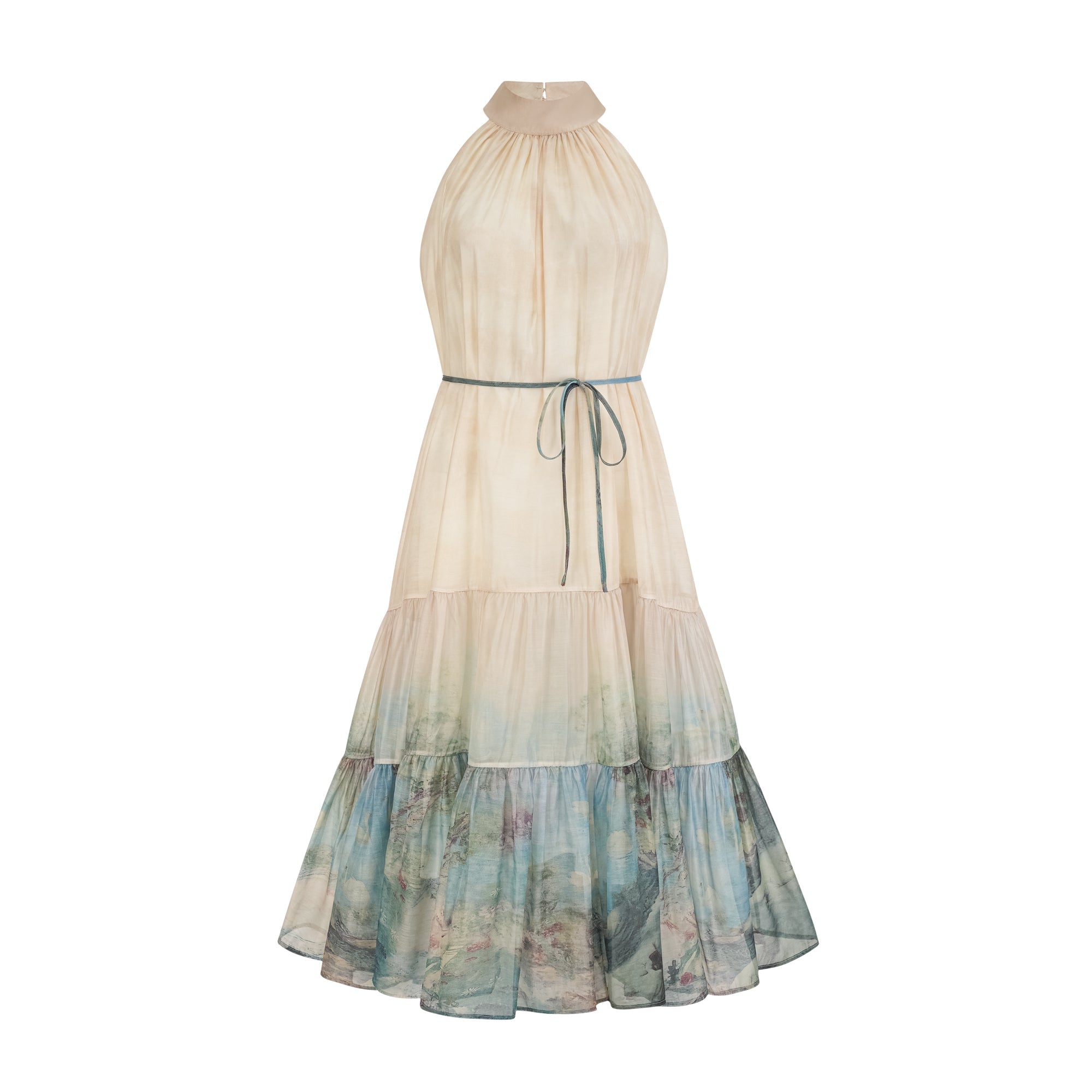 Delphine layered pattern-print midi dress (Final Sale)